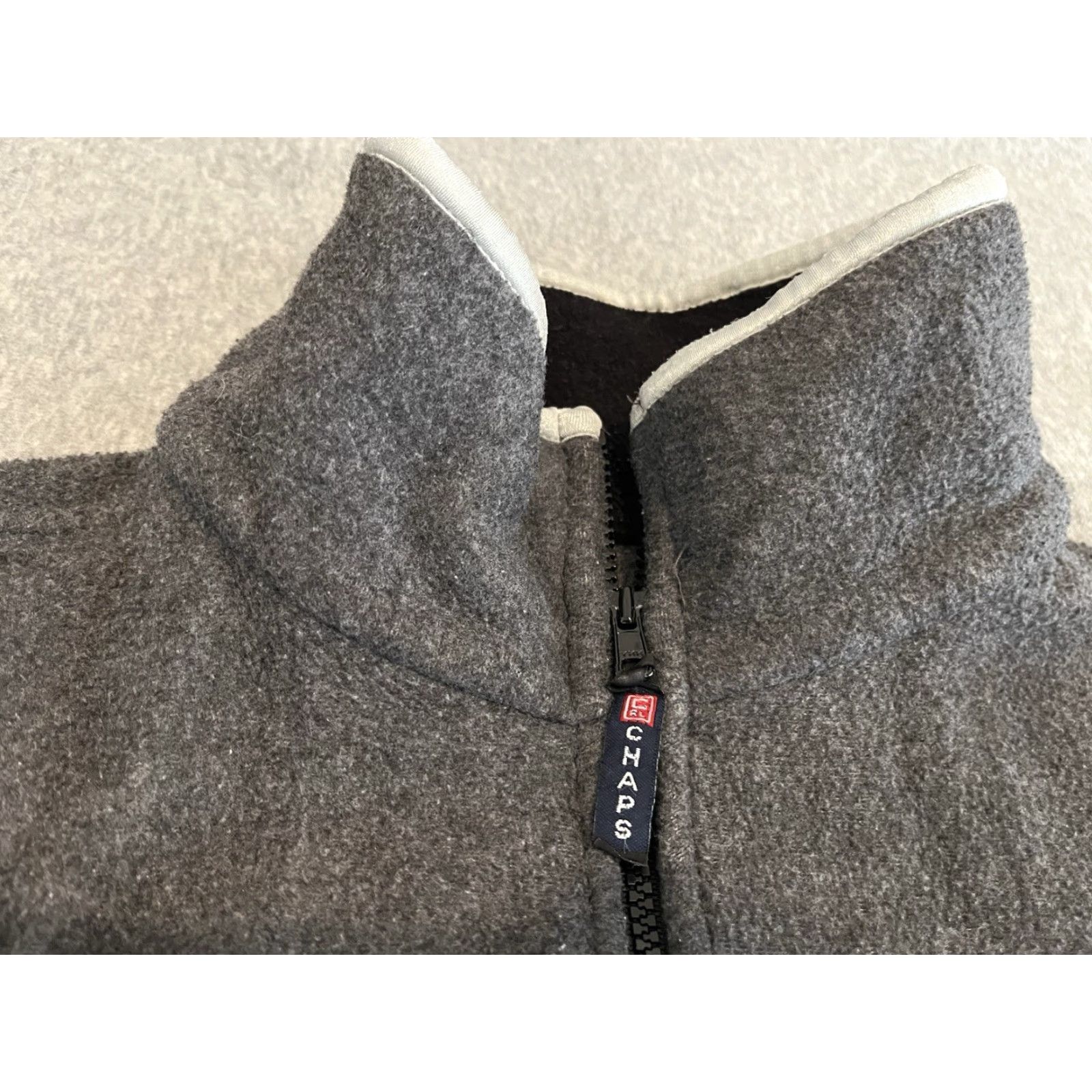 Ralph Lauren VINTAGE Ralph Lauren Chaps Full Zip Fleece Jacket Regular Large Gray Men 90s Outdoor Size US L / EU 52-54 / 3 - 4 Thumbnail