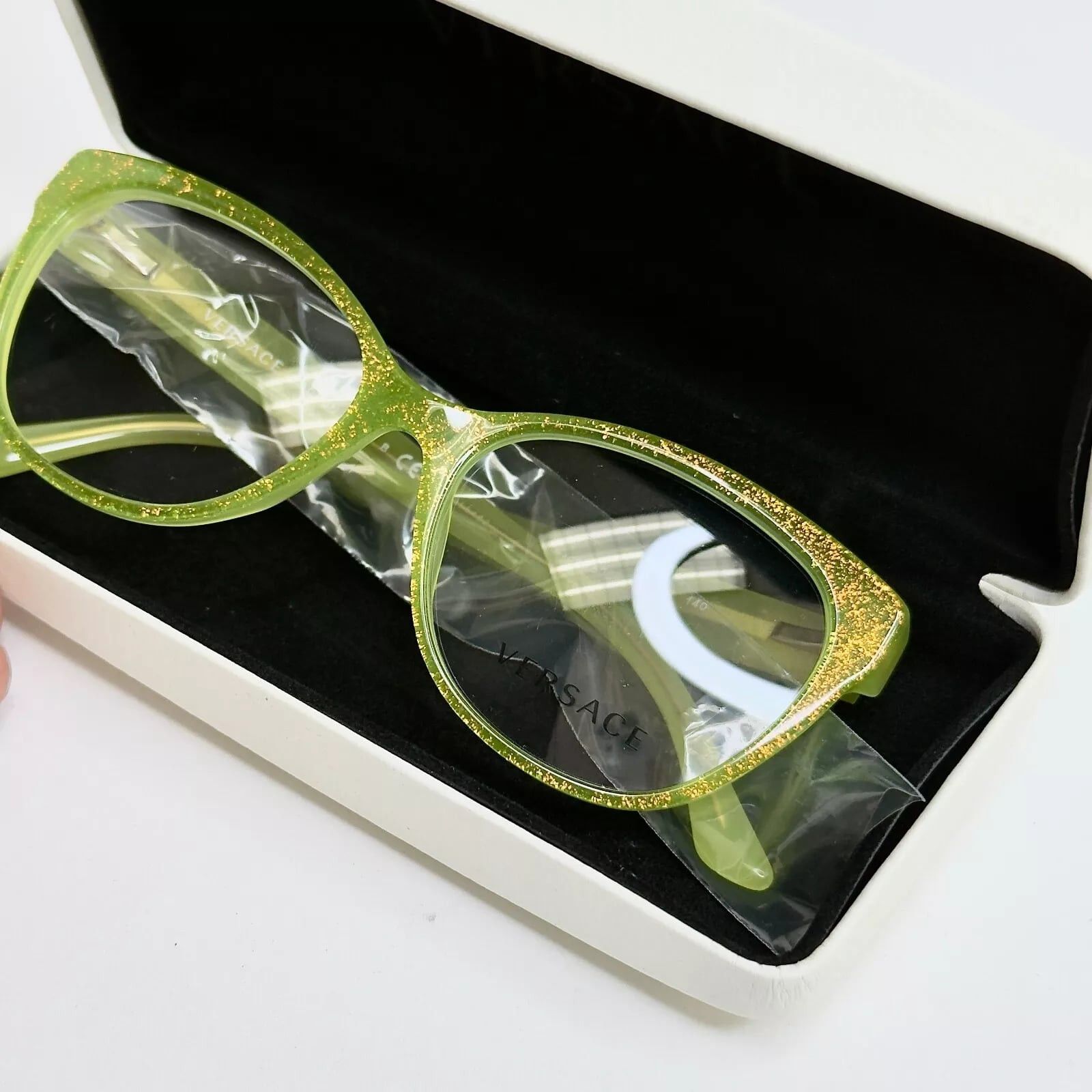 Versace VERSACE Couture Green Glitter Greco VE3193 Eyeglasses 3193 Size ONE SIZE - 6 Thumbnail