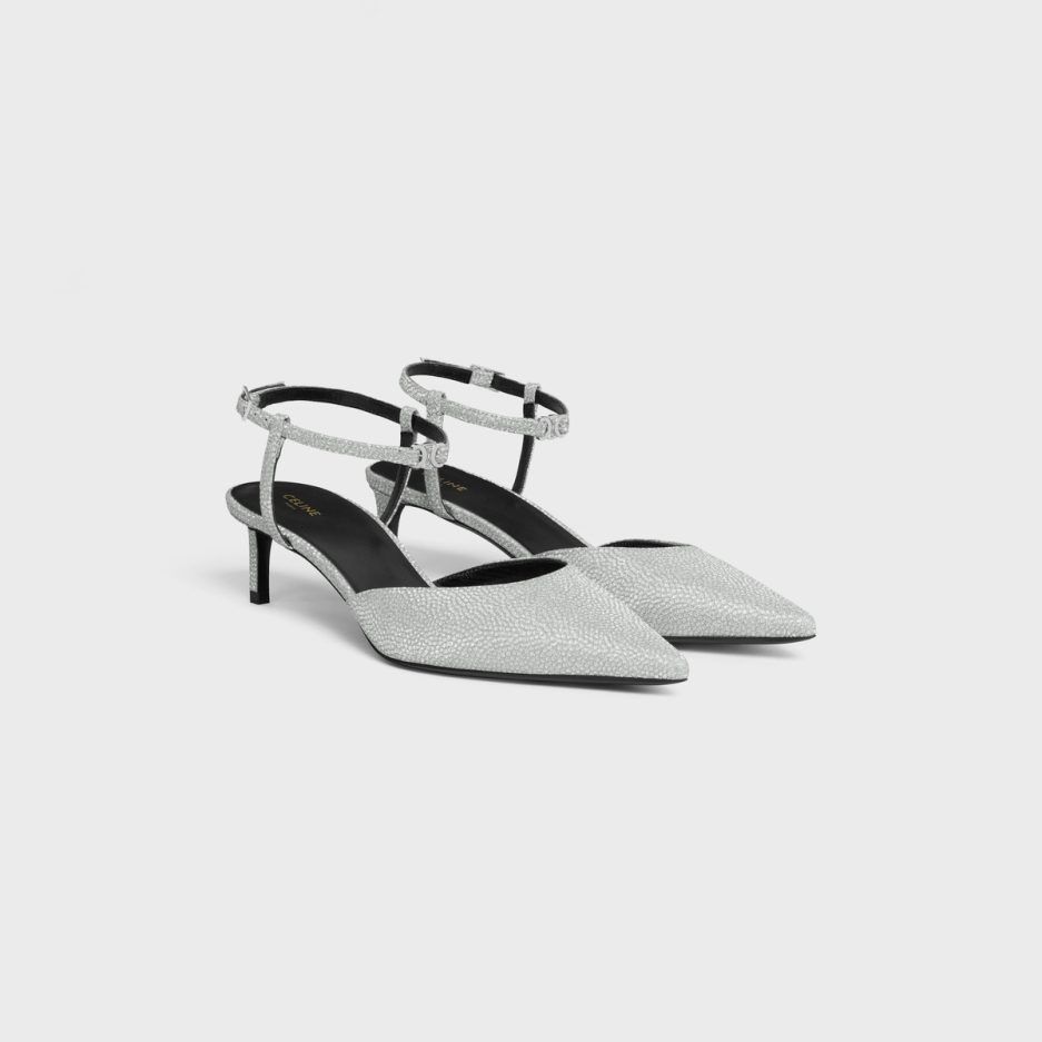 Celine o1bcso1str0625 347874441C Pumps in Silver Size US 6 / IT 36 - 2 Thumbnail