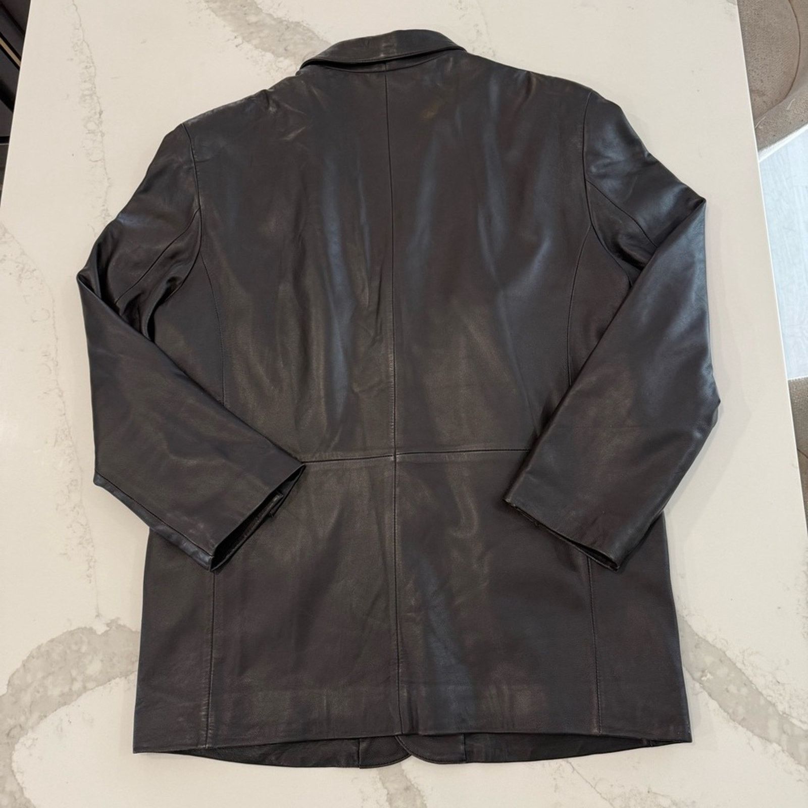 Jones New York Jones New York Genuine Leather Button Jacket Coat Mens 42R Size US L / EU 52-54 / 3 - 8 Thumbnail