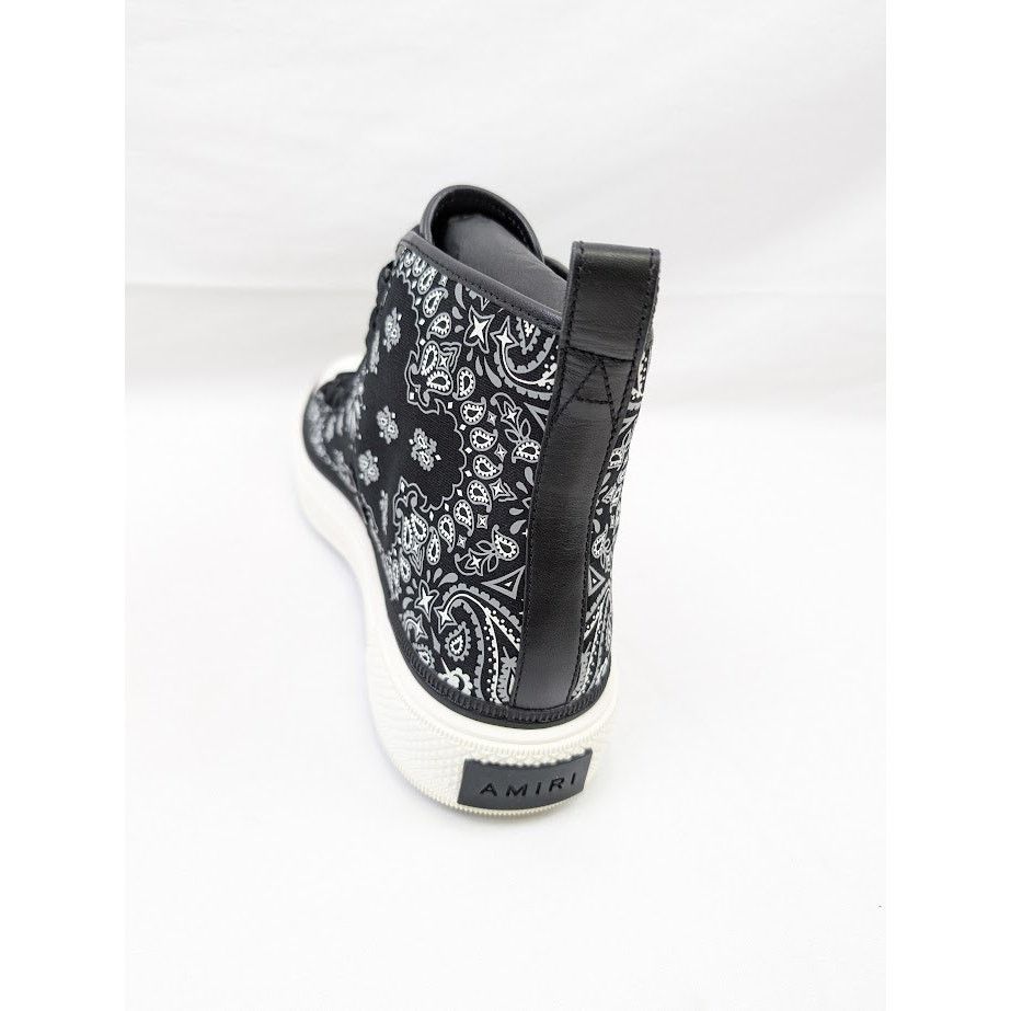 Amiri o1rshd1 Bandana MA Court High-Top Sneakers in Black/White Size US 13 / EU 46 - 12 Thumbnail