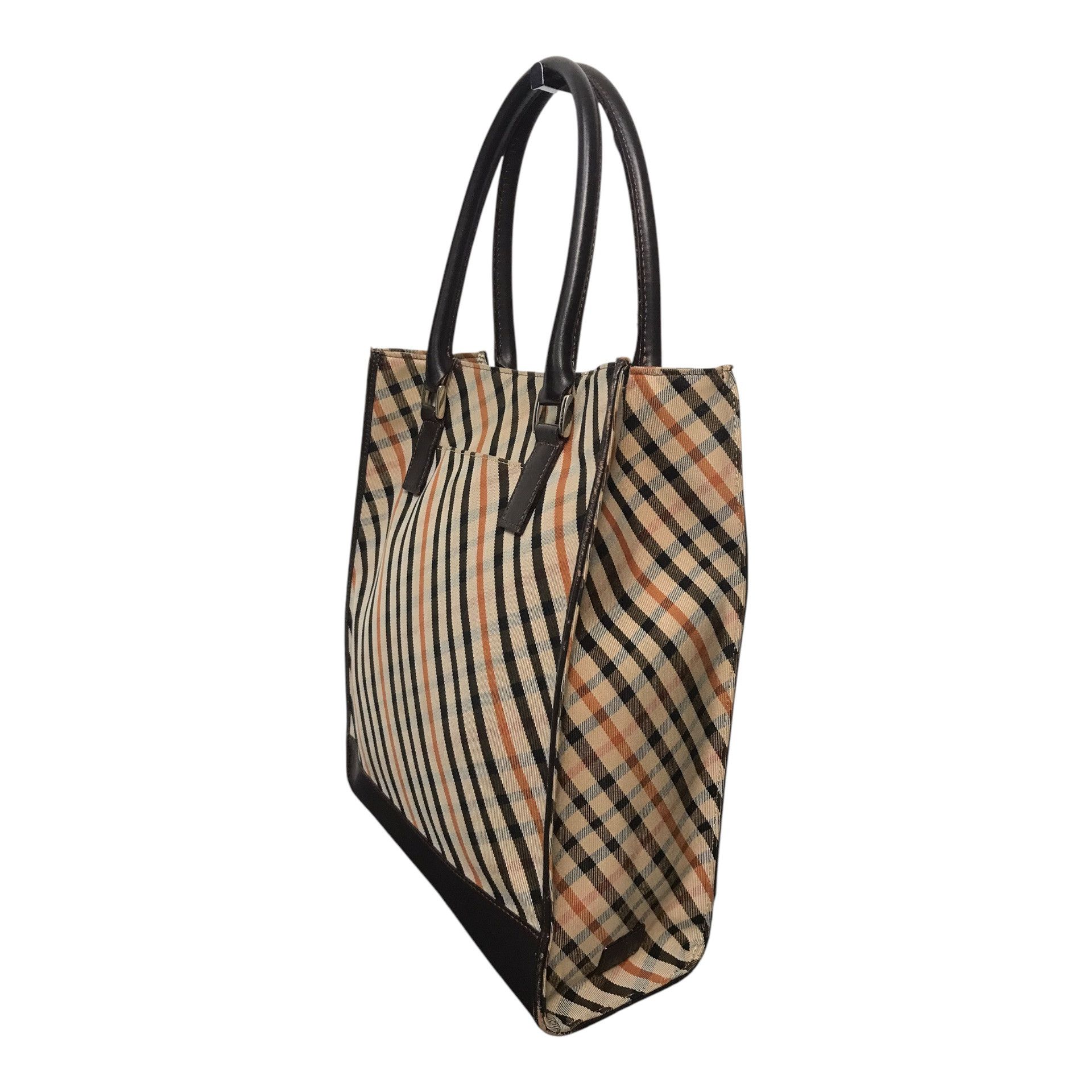 DAKS × Japanese Brand Vintage Dark Half Leather Tote Bag Size ONE SIZE - 6 Thumbnail