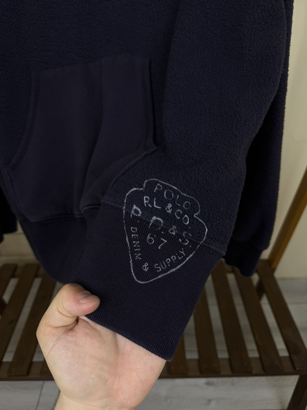 Denim & Supply Ralph Lauren Vintage Denim Supply Ralph Lauren fleece logo hoodie size L Size US L / EU 52-54 / 3 - 4 Thumbnail