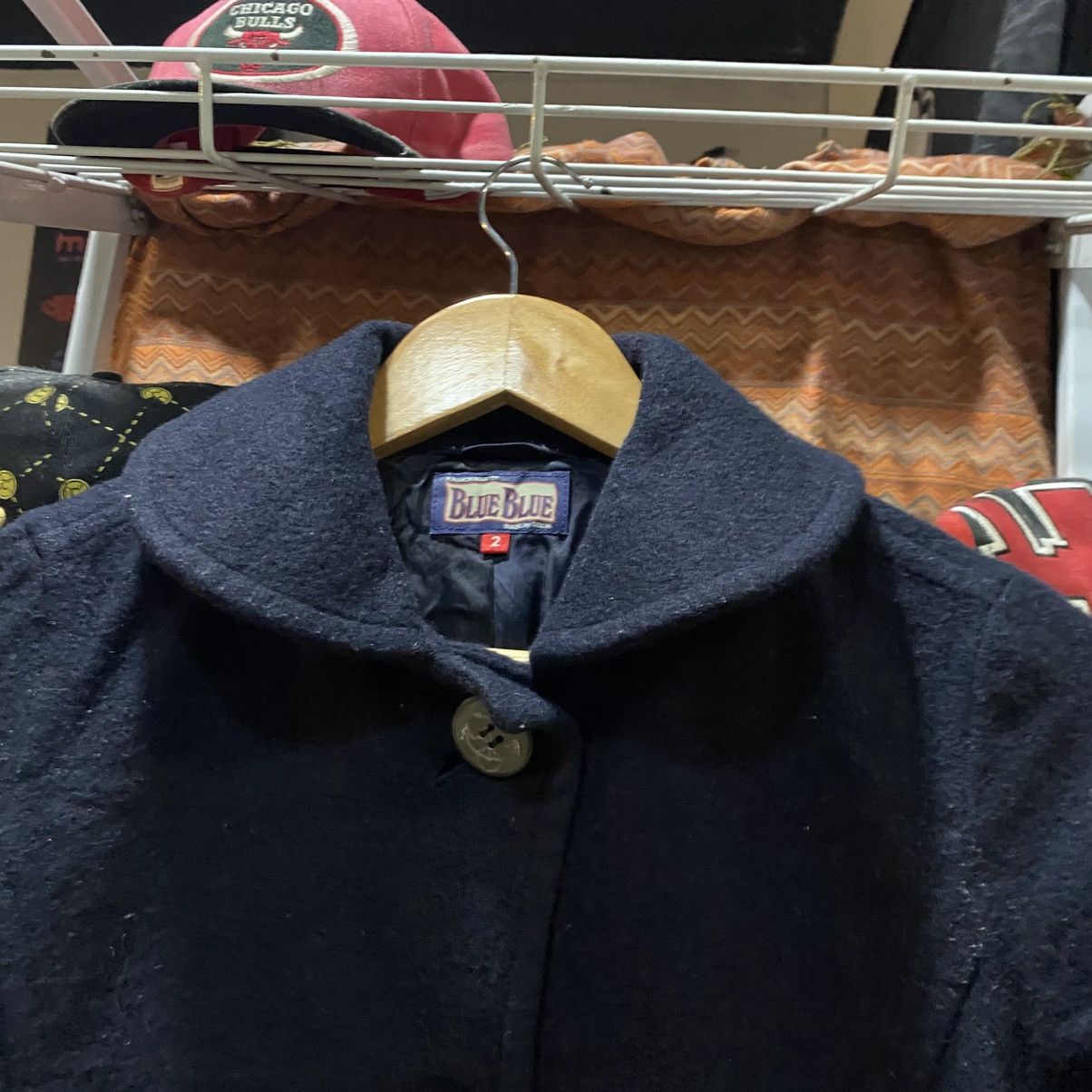Blue Blue Japan 🔥BLUE BLUE NAVY BLUE WOOL PEA COAT Size US S / EU 44-46 / 1 - 13 Thumbnail