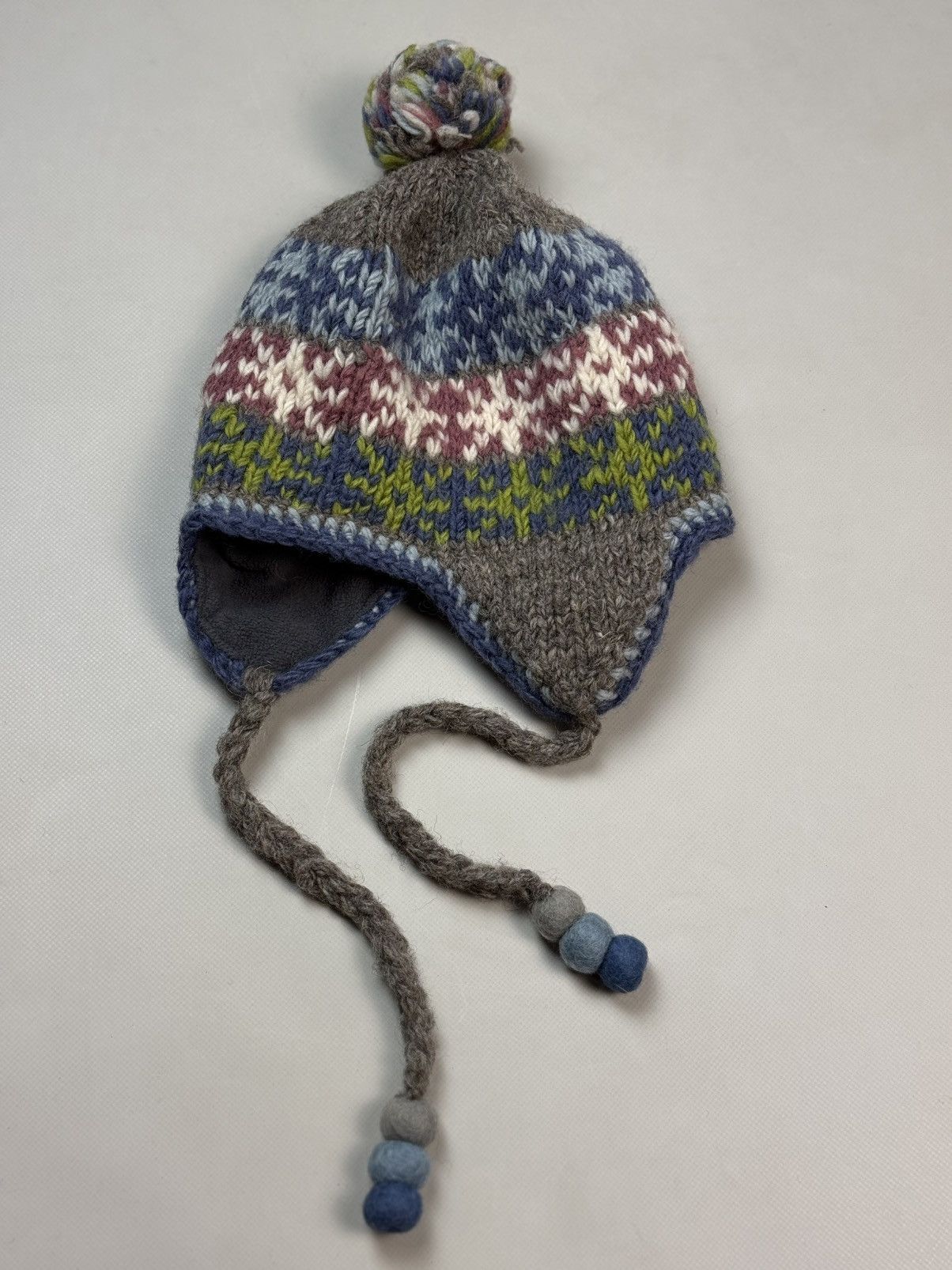 Other Pachamama Nordic Hand Knitted Ear Flap Wool Hat One Size Size ONE SIZE - 15 Thumbnail