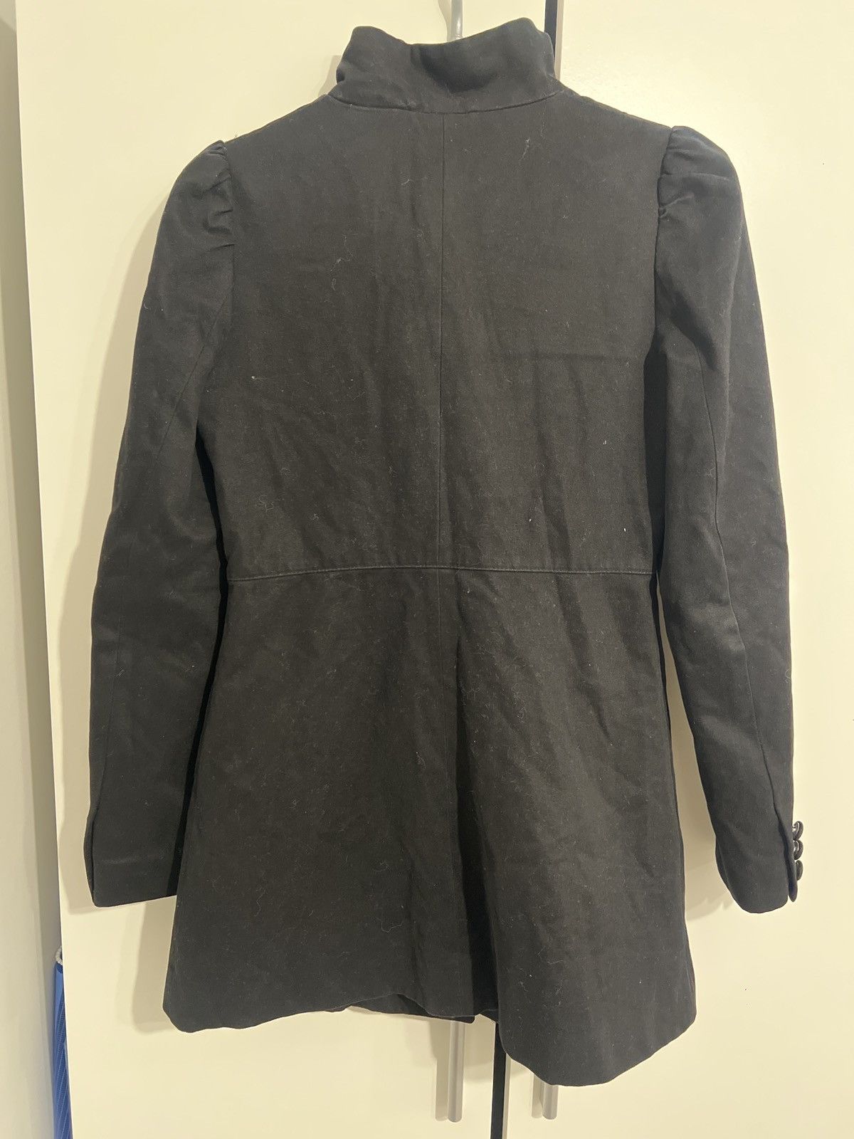H&M Black Double Breasted Coat Size XS / US 0-2 / IT 36-38 - 2 Thumbnail