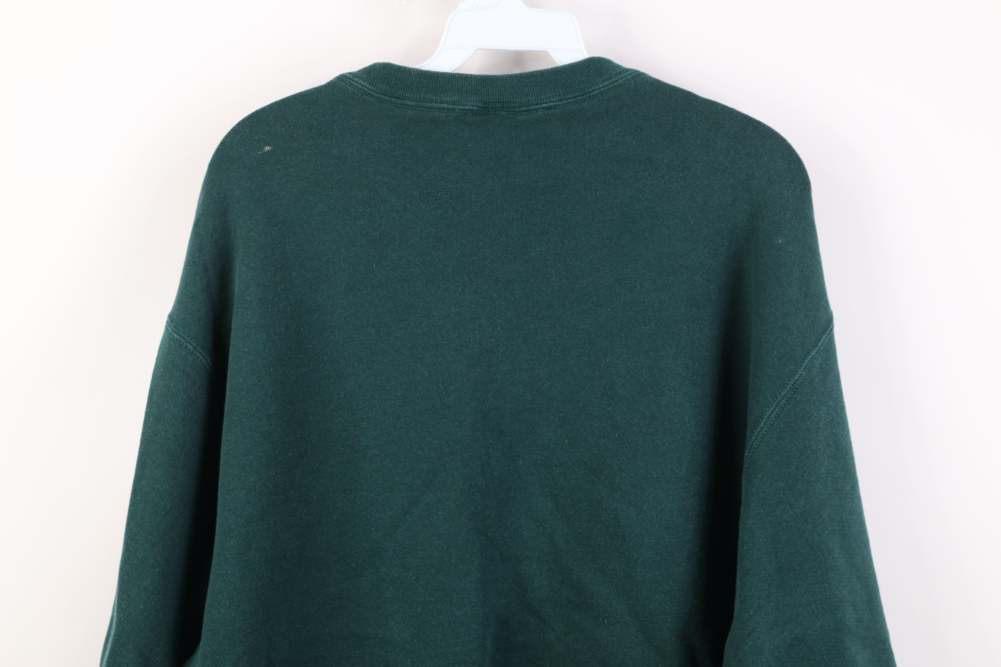 Vintage Vintage 90s Streetwear Blank Heavy Crewneck Sweatshirt Green Size US XL / EU 56 / 4 - 14 Thumbnail