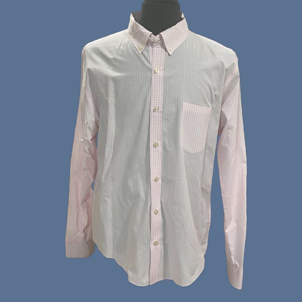 J.Crew J.CREW Slim Fit Shirt Mens XL Tailored Pink White Gingham Check Cotton Oxford Button-Up Size US XL / EU 56 / 4 - 1 Thumbnail