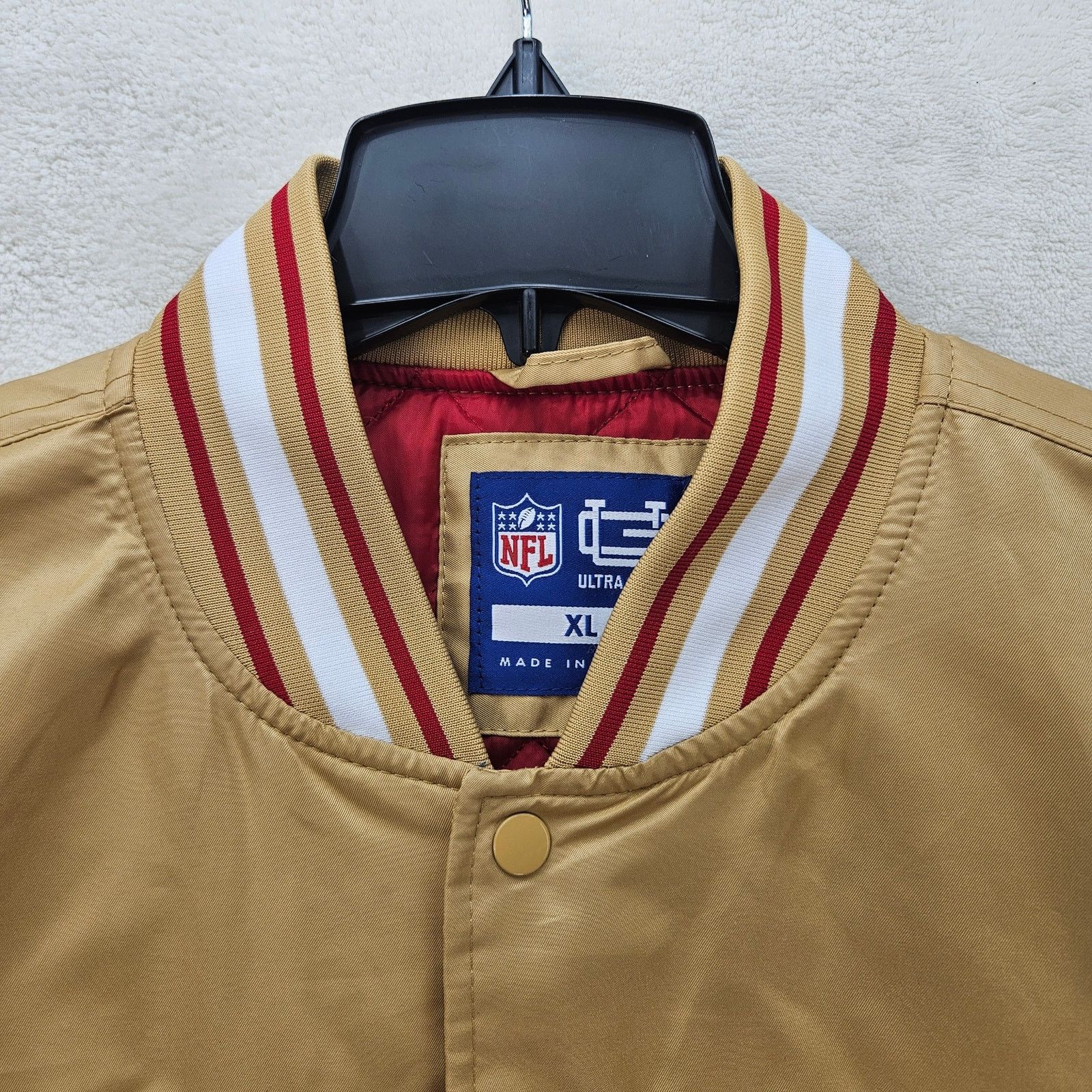 Mind Games ULTRA GAME MEN'S X-LARGE SAN FRANCISCO 49ERS VARSITY SATIN Size US XL / EU 56 / 4 - 2 Thumbnail