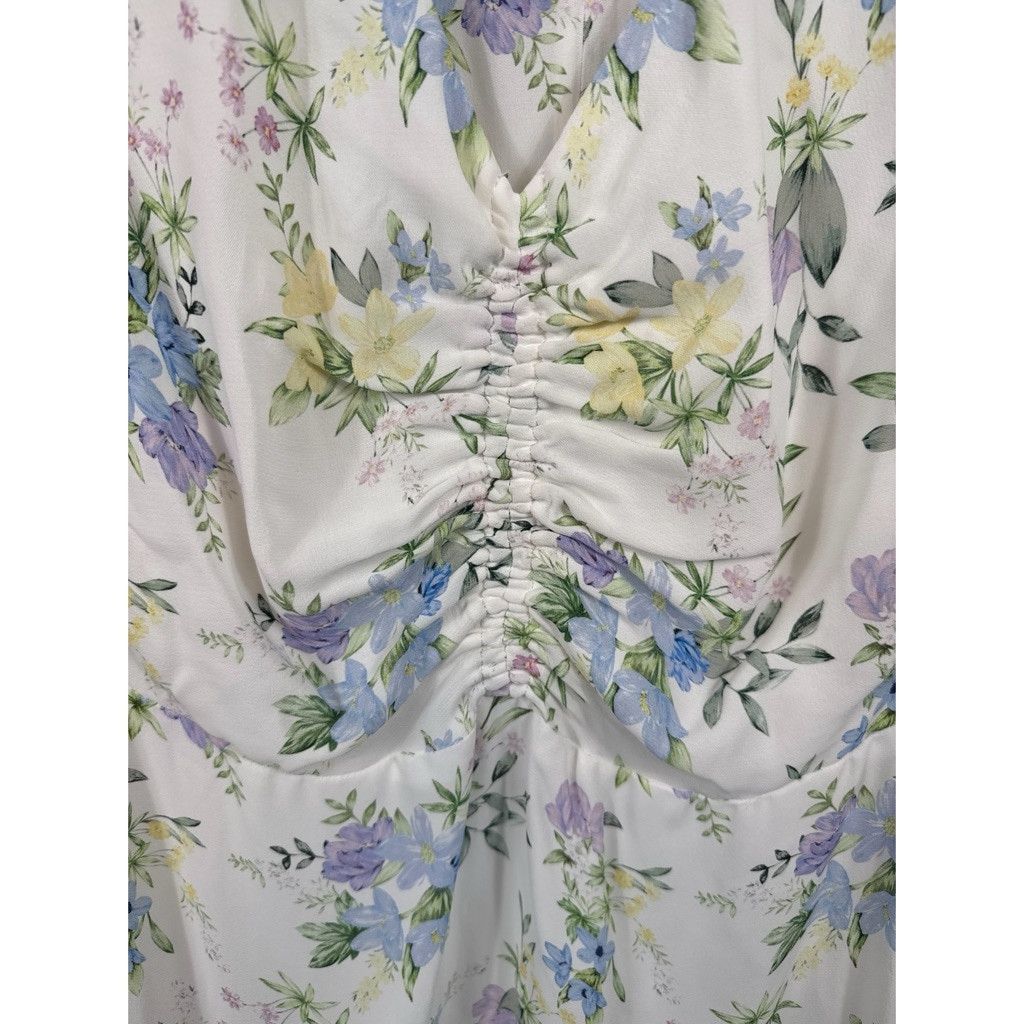 The Kooples NWT The Kooples Floral Shirred Puff-Sleeve Mini Dress XS Size XS / US 0-2 / IT 36-38 - 10 Thumbnail