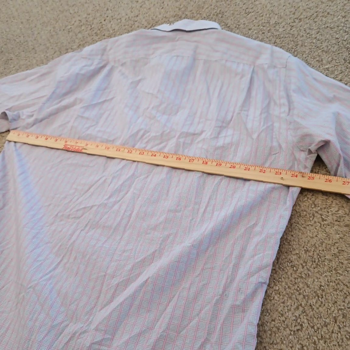 Nordstrom Nordstrom Shirt Mens 16.5 Pink Blue Plaid Long Sleeve Button Up Cotton Shirt Mens Size 16.5 Pink Plaid Cotton Button-Up Nordstrom Mens Shirt Size US XL / EU 56 / 4 - 7 Thumbnail