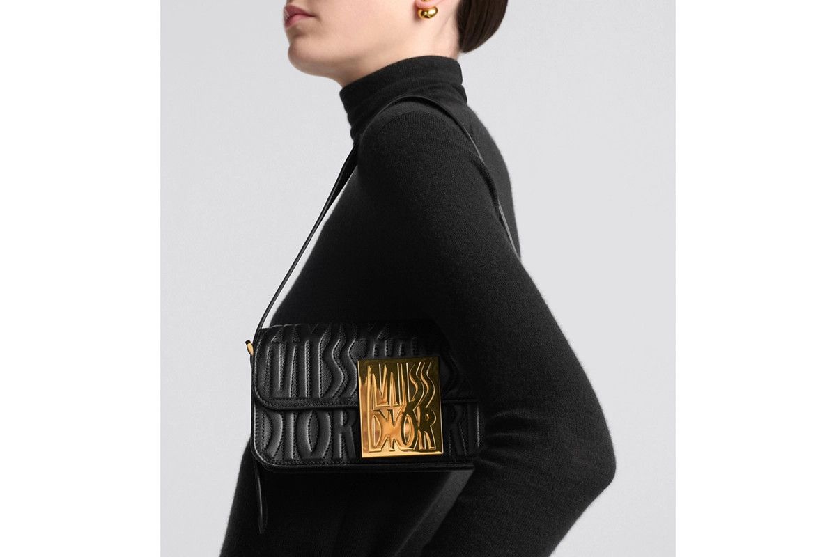 Dior o1bcso1str0226 Size:OS/Miss Dior Flap Bag in Black Size ONE SIZE - 9 Thumbnail