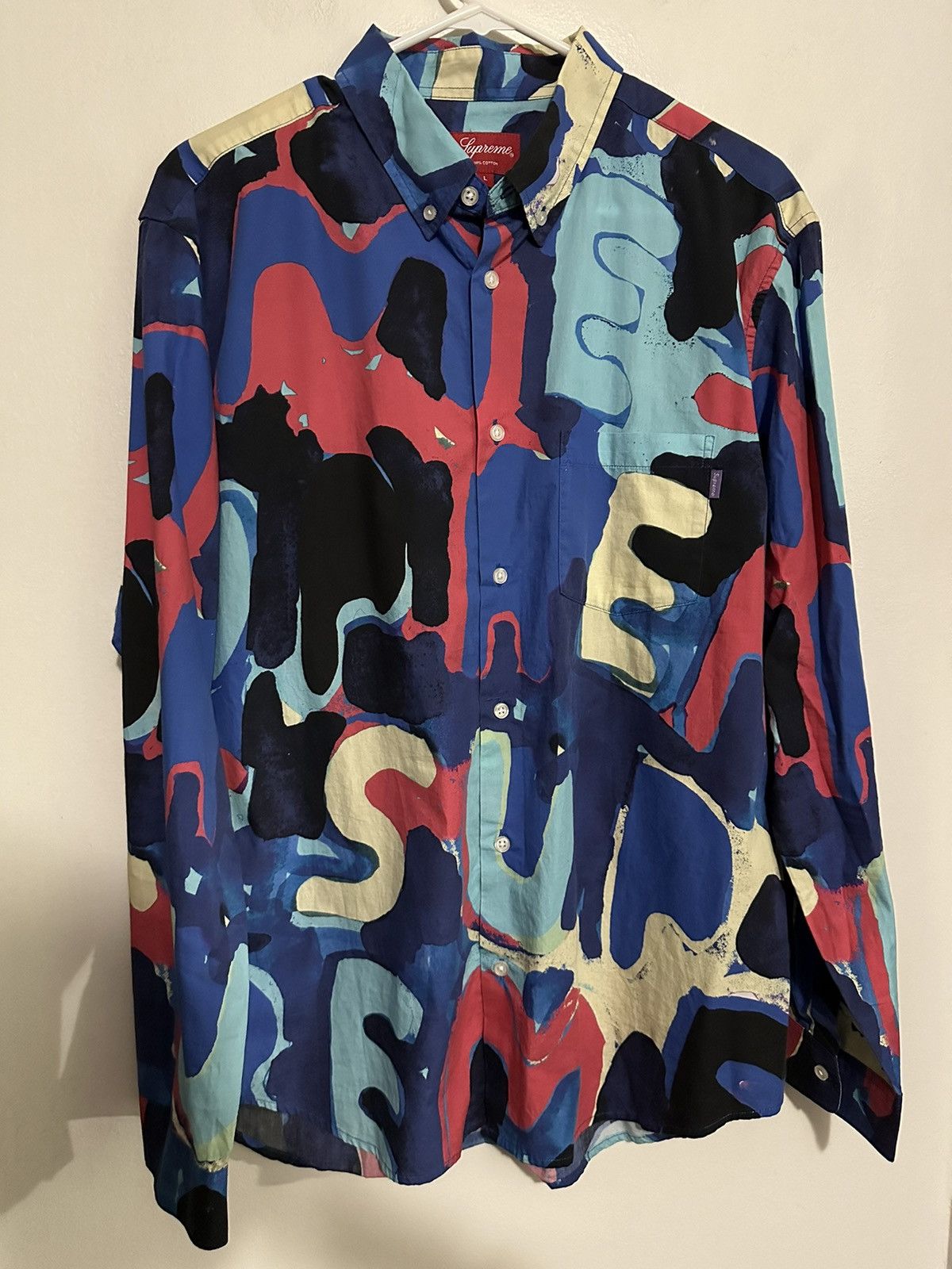 Supreme Supreme Painted Logo Shirt Size US L / EU 52-54 / 3 - 1 Thumbnail