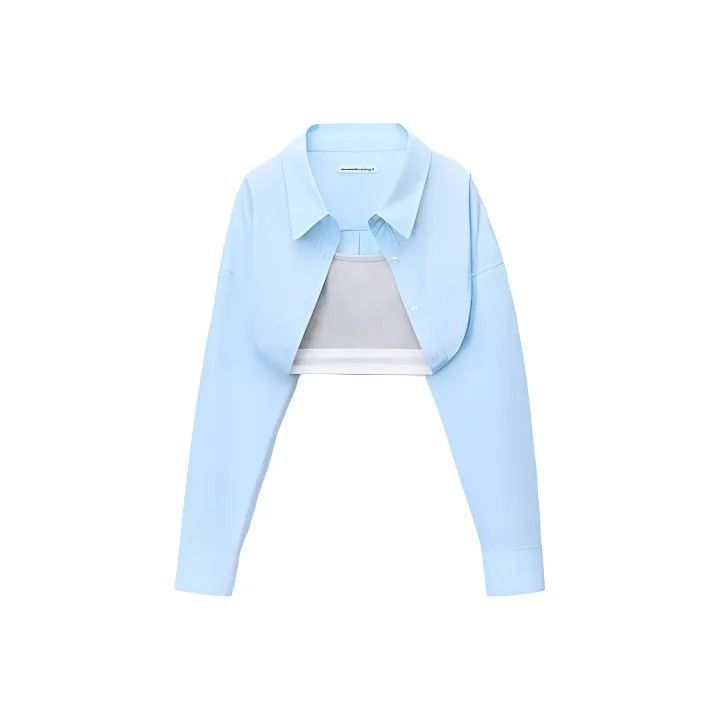 Alexander Wang Alexander Wang Cropped Long Sleeve Shirt - Size XS / US 0-2 / IT 36-38 - 1 Thumbnail