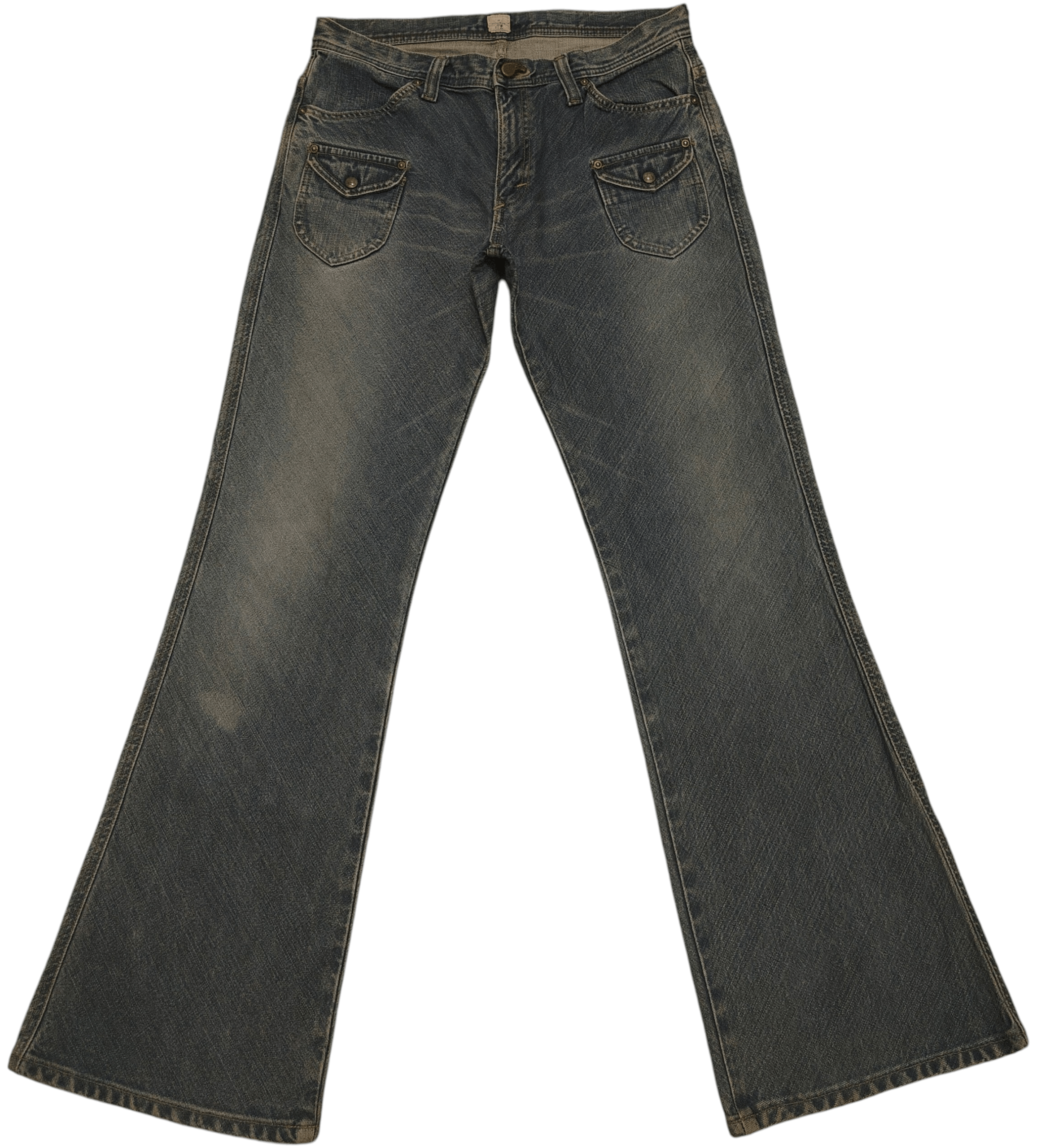 If Six Was Nine Japanese Lee Exclusive Flared Jeans Size US 31 - 1 Thumbnail