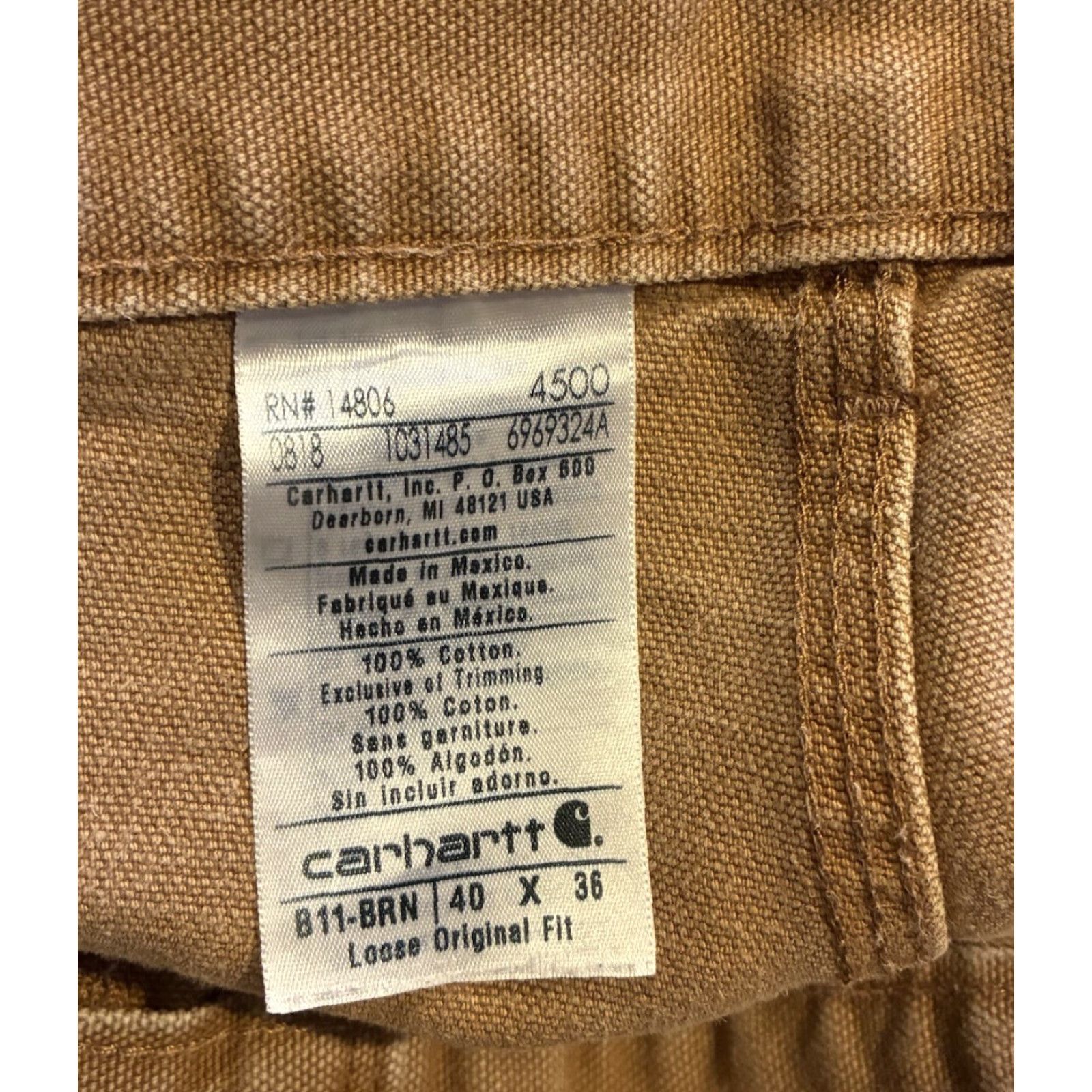 Carhartt Carhartt Carpenter Pants Mens 40x36 Zip Brown Loose Regular Fit Size US 40 / EU 56 - 7 Thumbnail