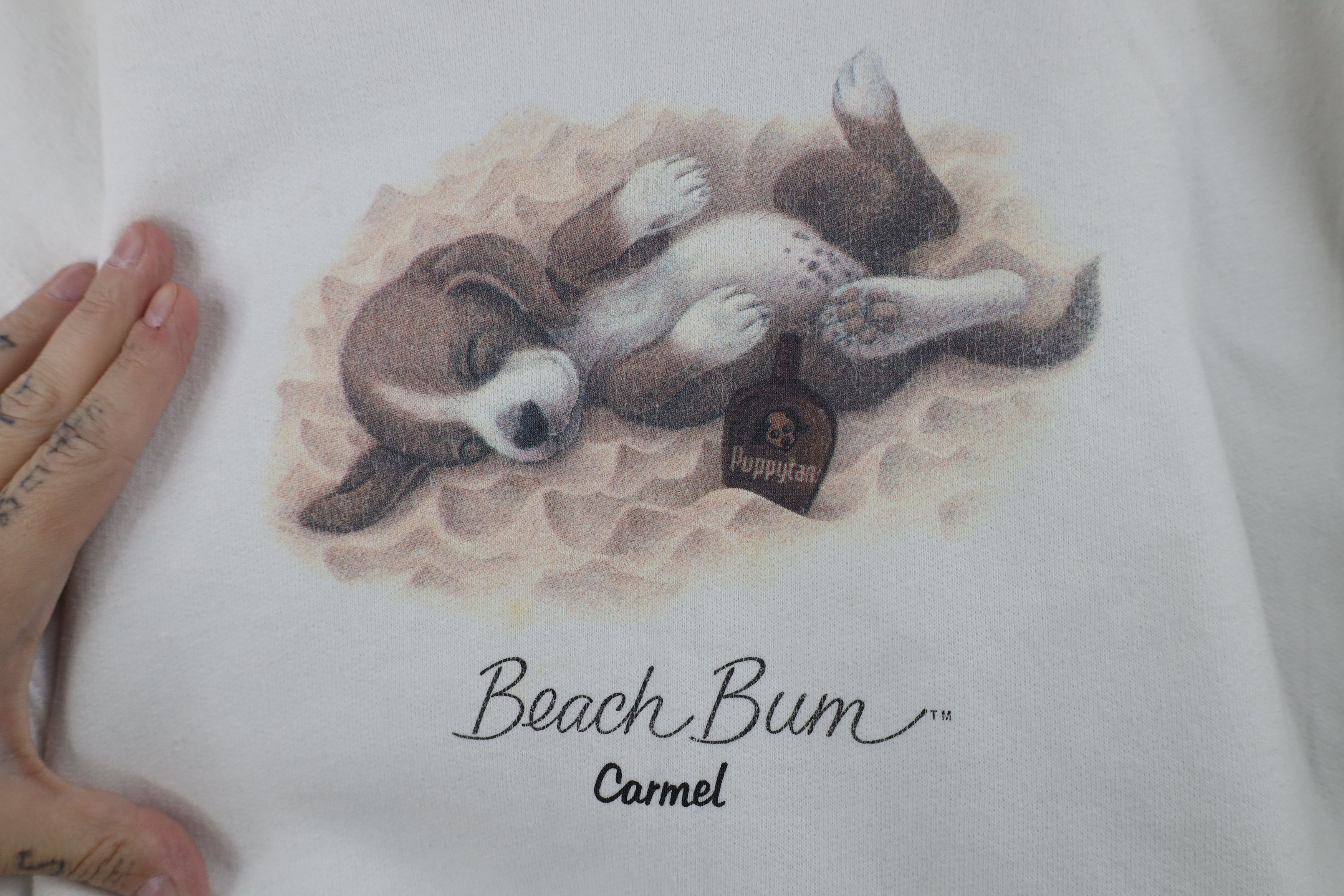 Vintage Vintage 90s Streetwear Beach Bum Puppy Dog Sweatshirt Size L / US 10 / IT 46 - 4 Thumbnail
