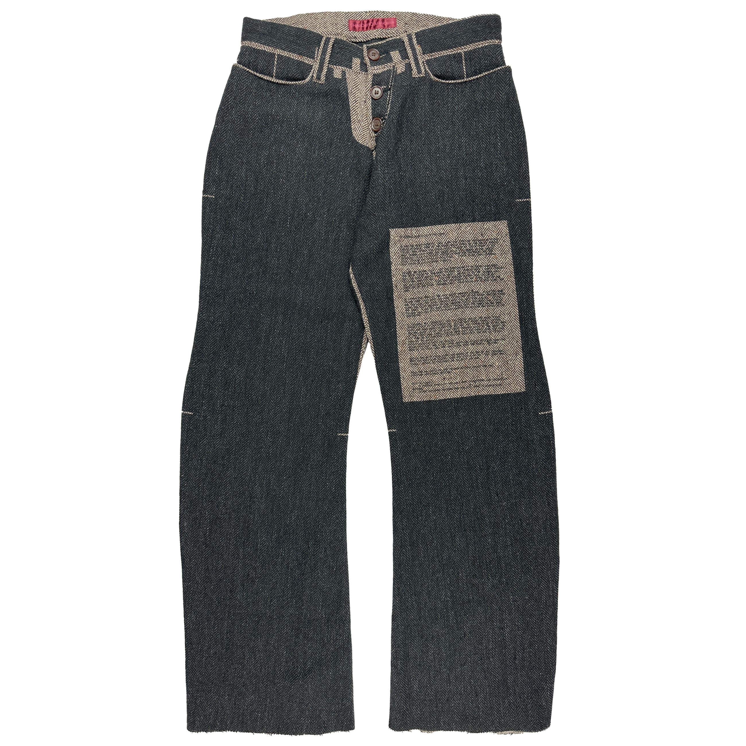 image of Shinichiro Arakawa Aw95 Wool Poem Pants in Grey, Men's (Size 28)