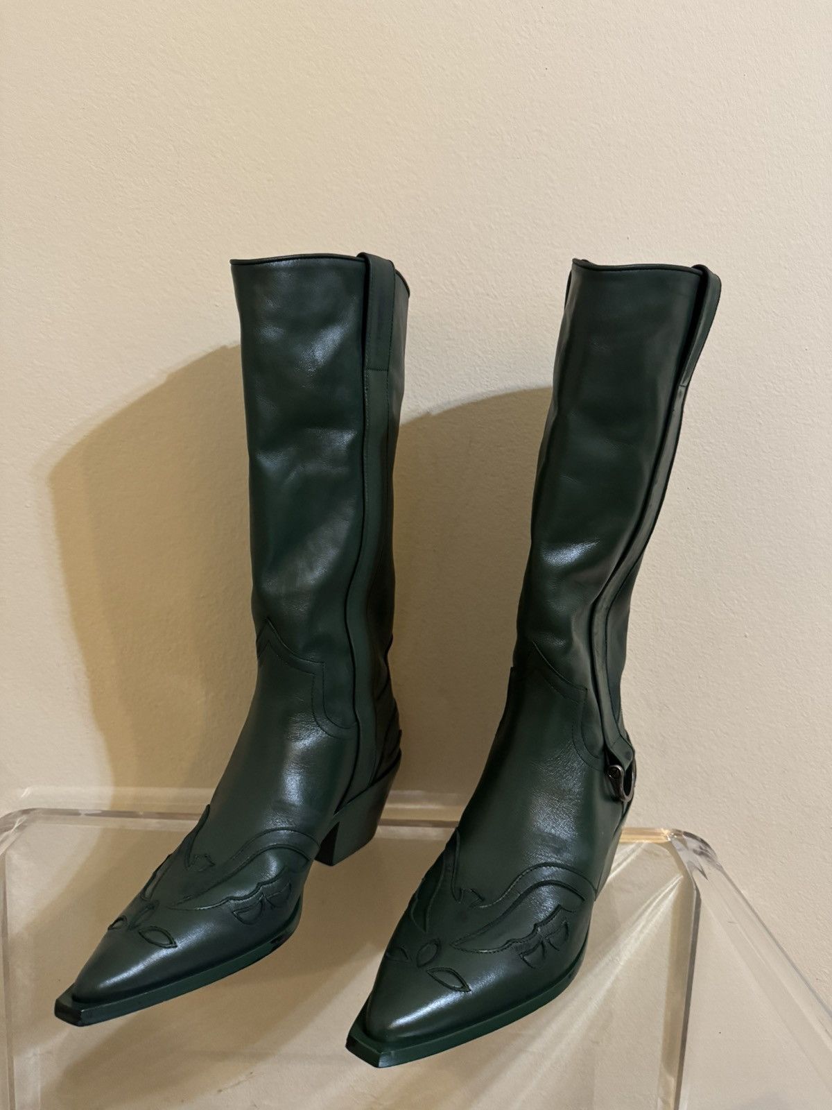 Enfants Riches Deprimes Enfants Riches Deprimes Distressed Leather Cowboy Boots 42 Size US 9 / EU 42 - 1 Thumbnail