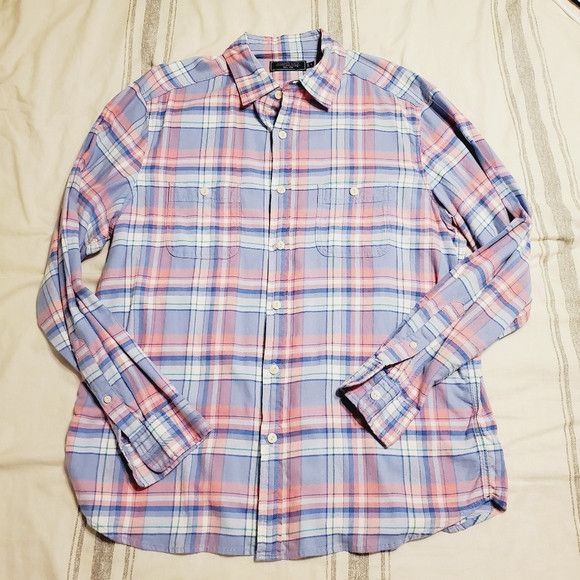 Vineyard Vines Vineyard Vines Shirt Blue Pink Tartan Button Collared SZ:L Size US L / EU 52-54 / 3 - 2 Thumbnail