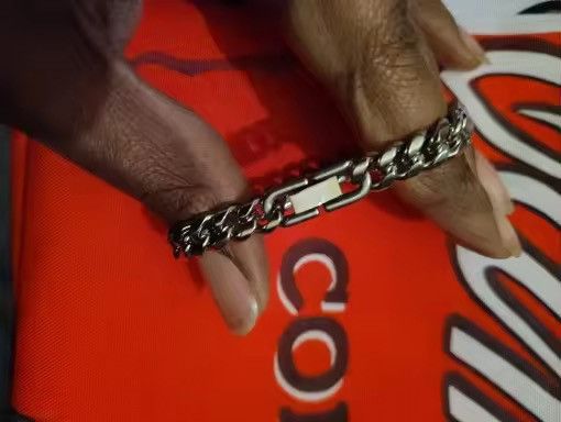 Jewelry 8 mm + 18 cm Cuban Chain Bracelets Size ONE SIZE - 3 Thumbnail