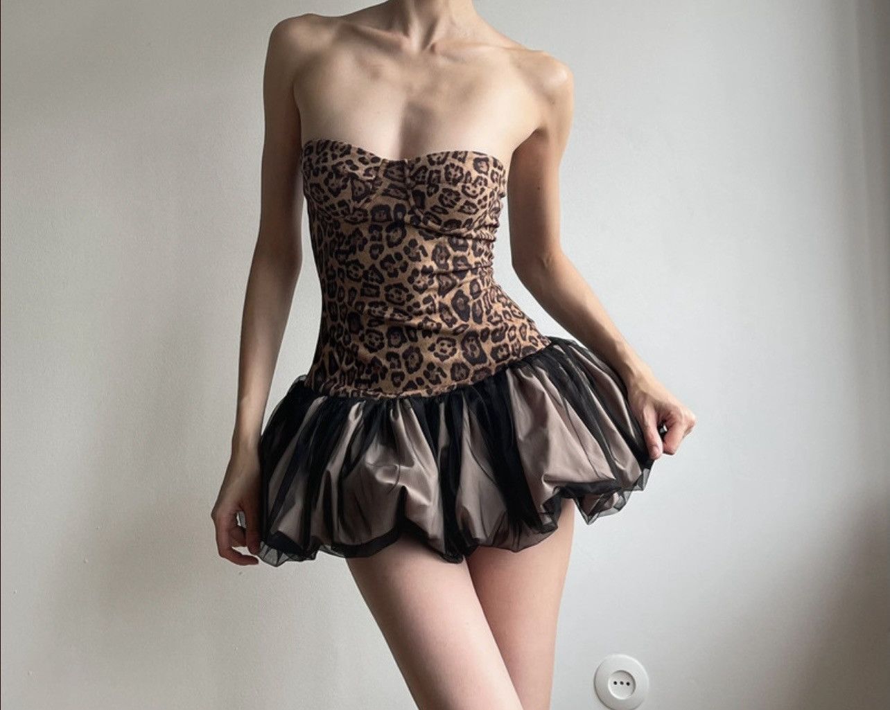 Other Leopard tutu dress with open shoulders glamor y2k ballerina Size S / US 4 / IT 40 - 8 Thumbnail