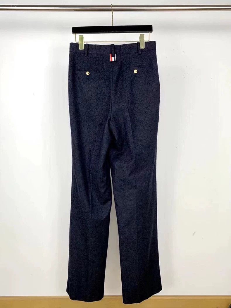 Thom Browne Thom Browne Size 1 Dark blue, tweed design, trousers, trou Size US 28 / EU 44 - 2 Thumbnail