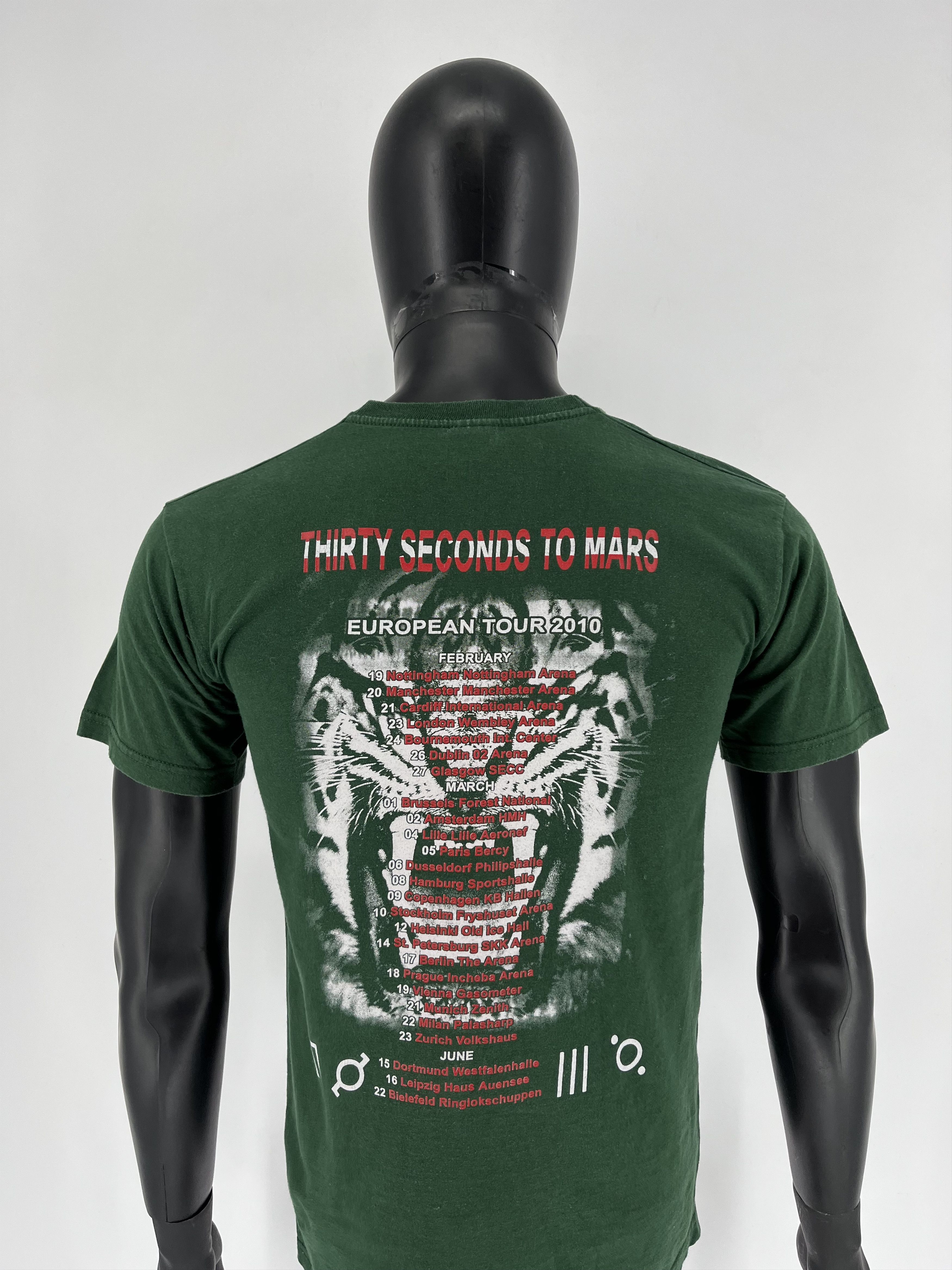 Band Tees Vintage Y2K 30 SECONDS TO MARS Tour T-Shirt 2010 Size US S / EU 44-46 / 1 - 9 Thumbnail