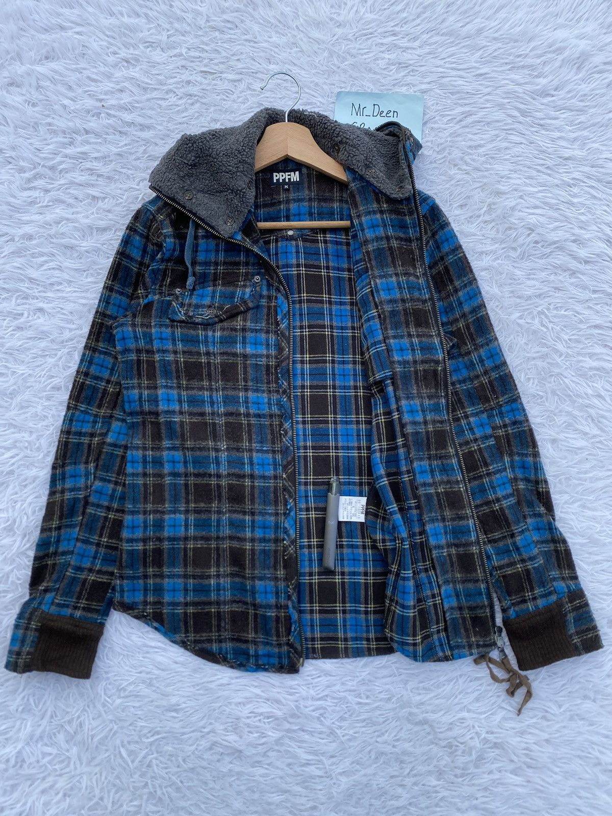 PPFM Rare Vintage PPFM Hooded Flannel Size US M / EU 48-50 / 2 - 8 Thumbnail