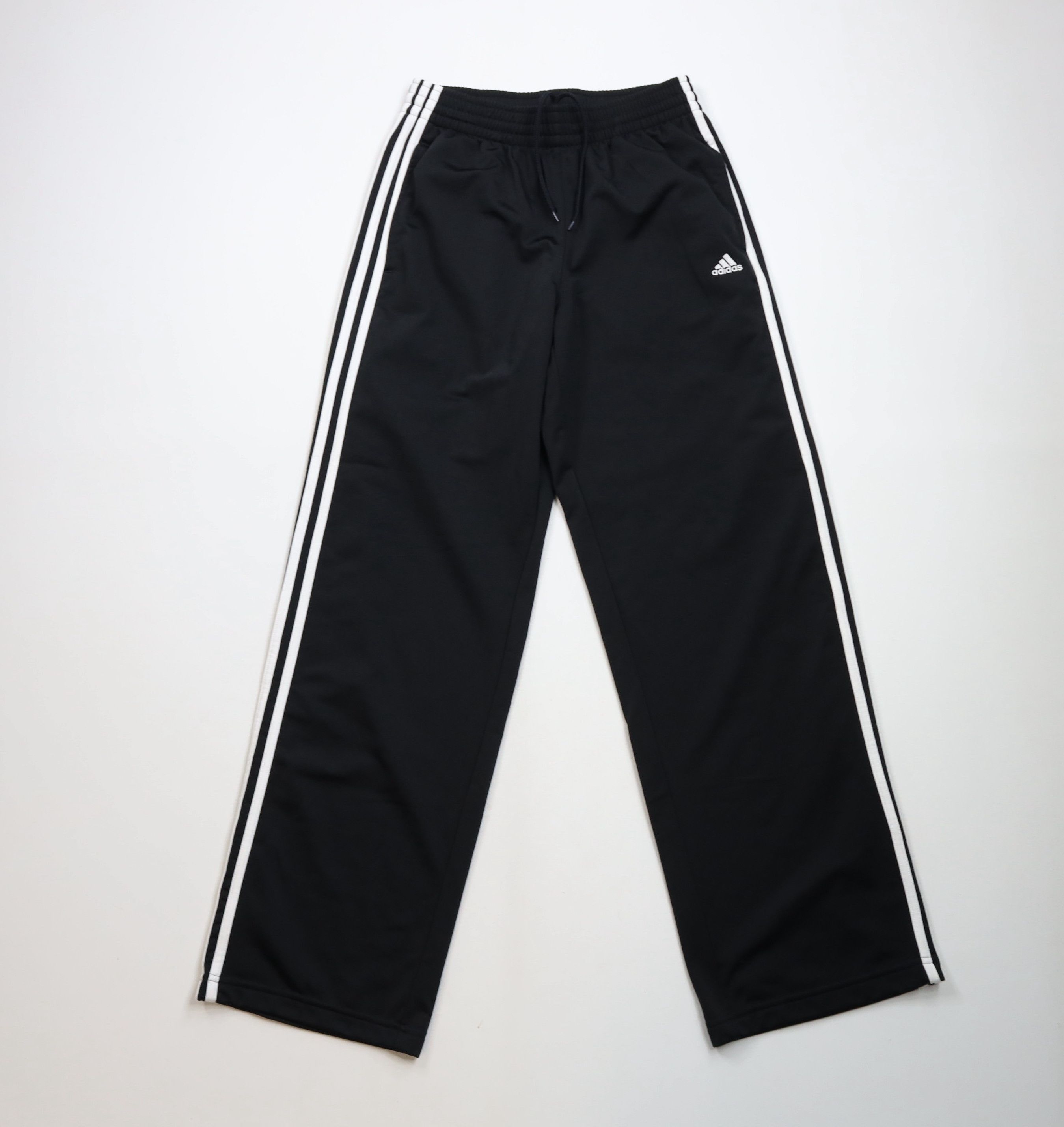 Adidas × Vintage Vintage Adidas Spell Striped Wide Leg Sweatpants Pants Black Size US 34 / EU 50 - 1 Thumbnail
