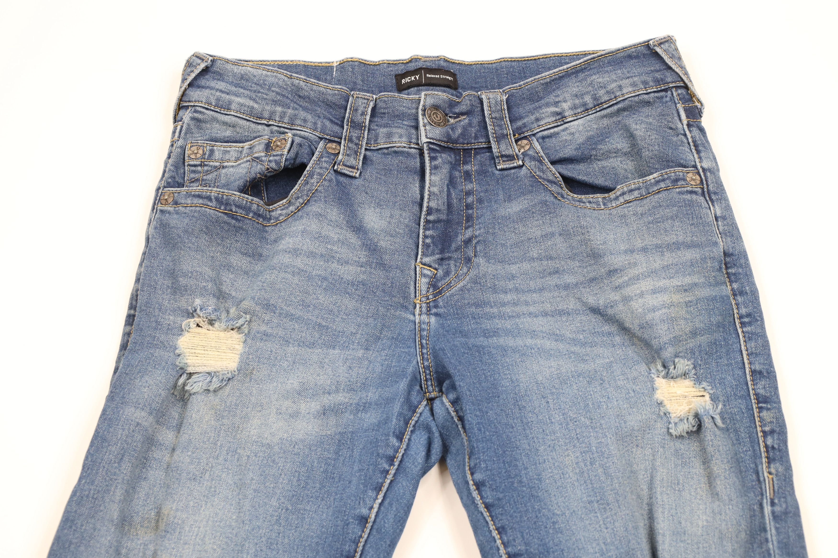 True Religion × Vintage True Religion Stretch Ricky Relaxed Straight Leg Jeans Size US 31 - 2 Thumbnail