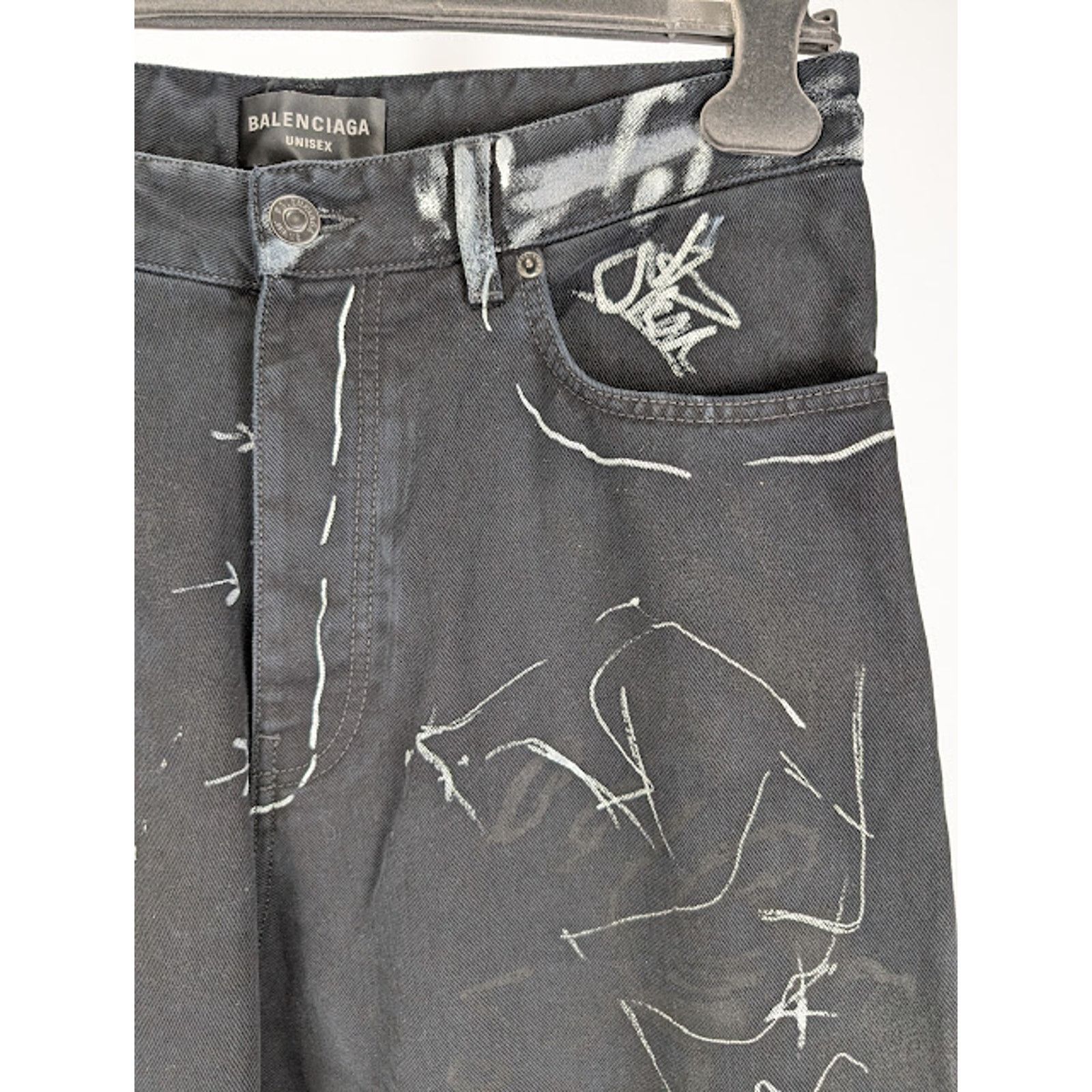 Balenciaga o1rshd1 Baggy Pants / Jeans in Black XS Size US 28 / EU 44 - 8 Thumbnail