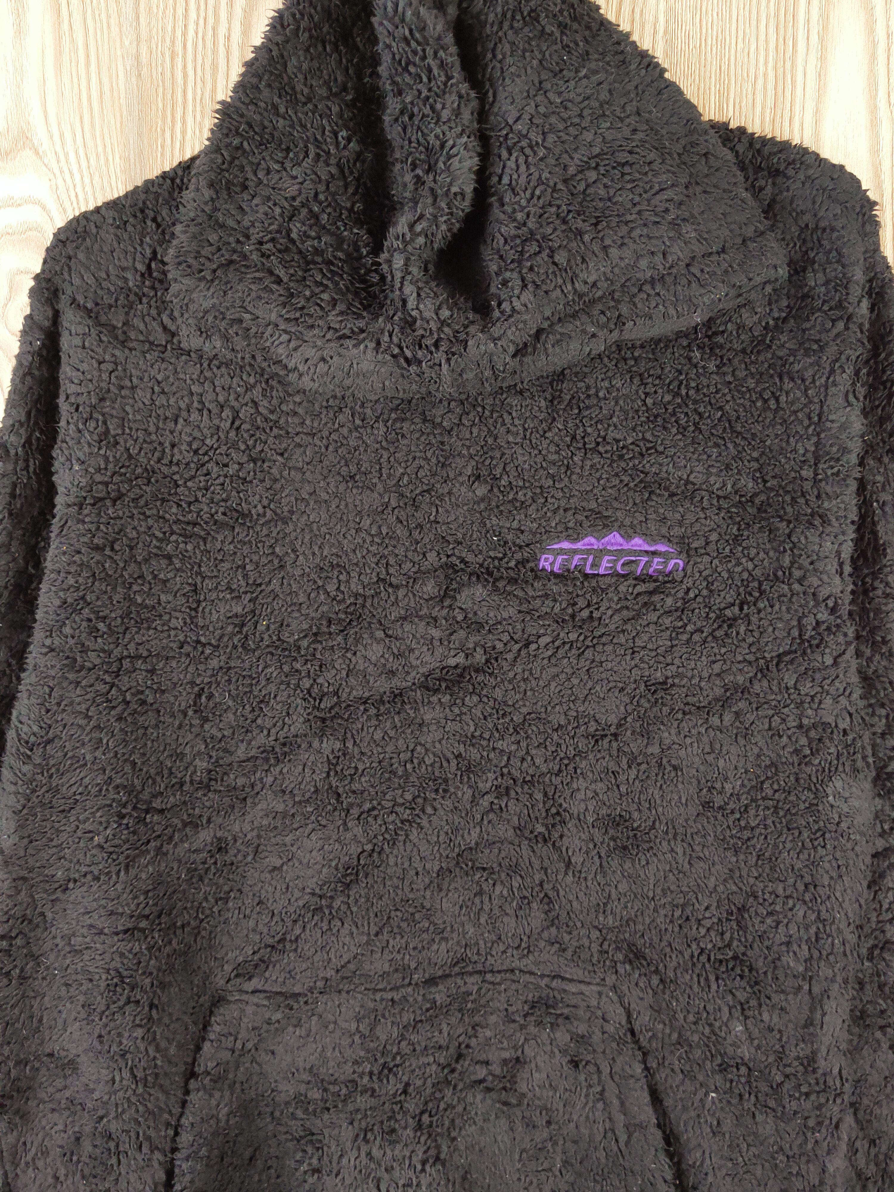 Bershka × Vintage Rare 🔥 Bershka Black Fur Mohair Hoodie Sweatshirts Size US M / EU 48-50 / 2 - 2 Thumbnail