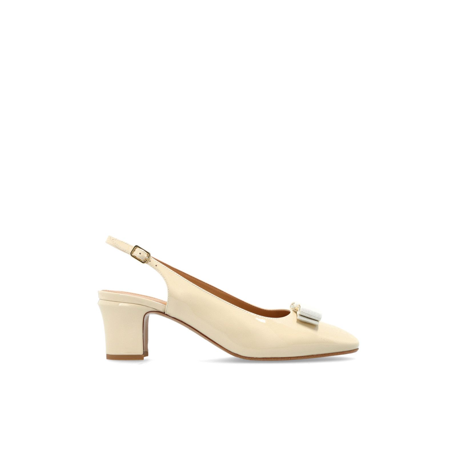 FERRAGAMO Vetty Cream Leather 70mm Heel Shoes New & Authenti