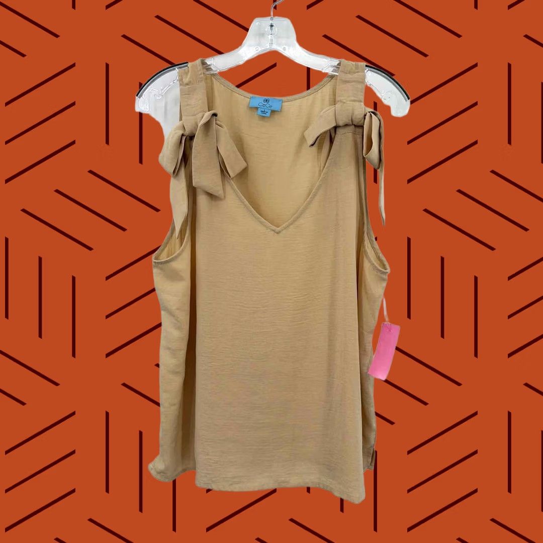 Vintage CeCe Tan Tank Top Large Size L / US 10 / IT 46 - 1 Thumbnail