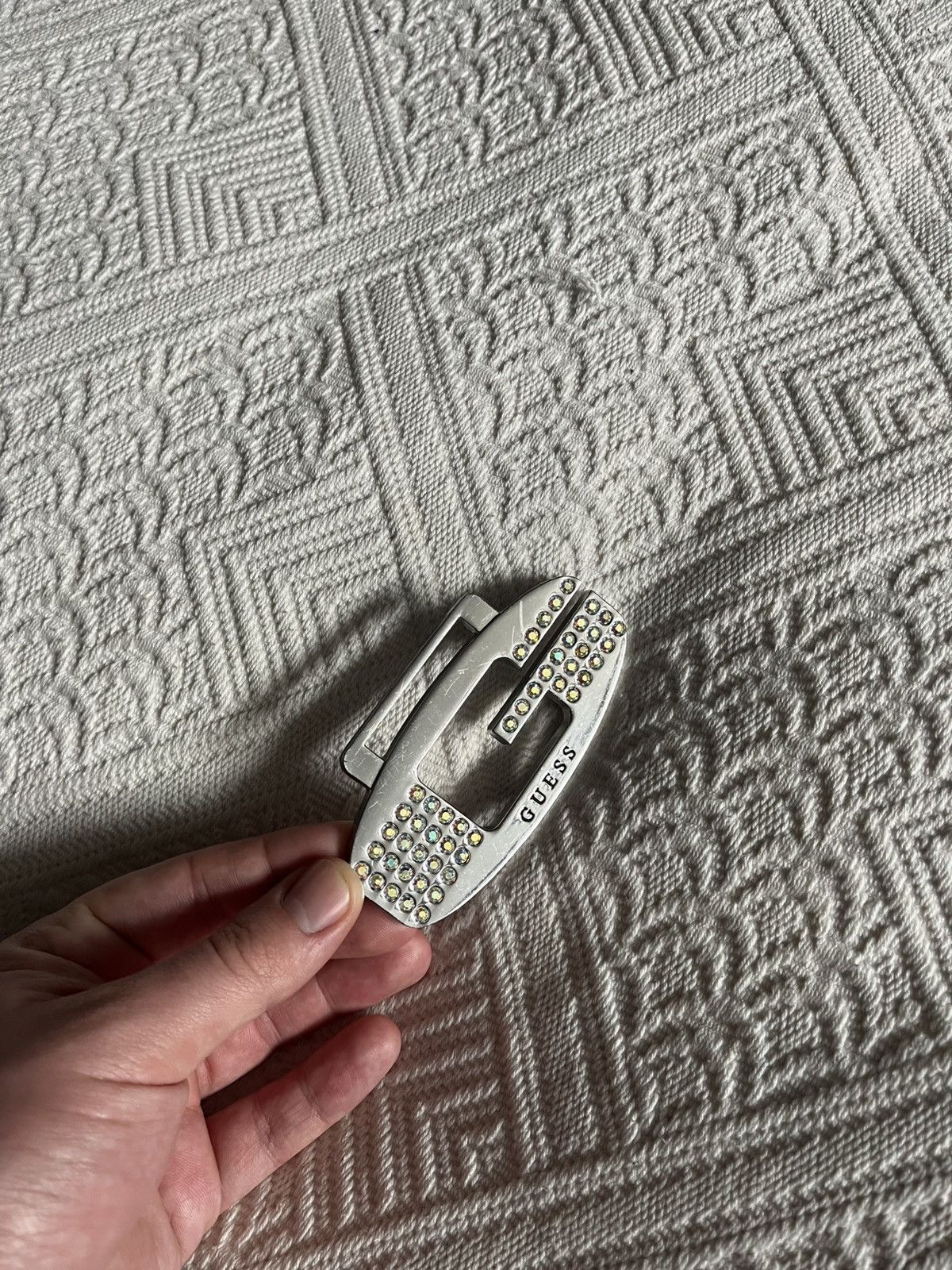 Guess Silver Studded Guess Belt Buckle Size ONE SIZE - 1 Thumbnail