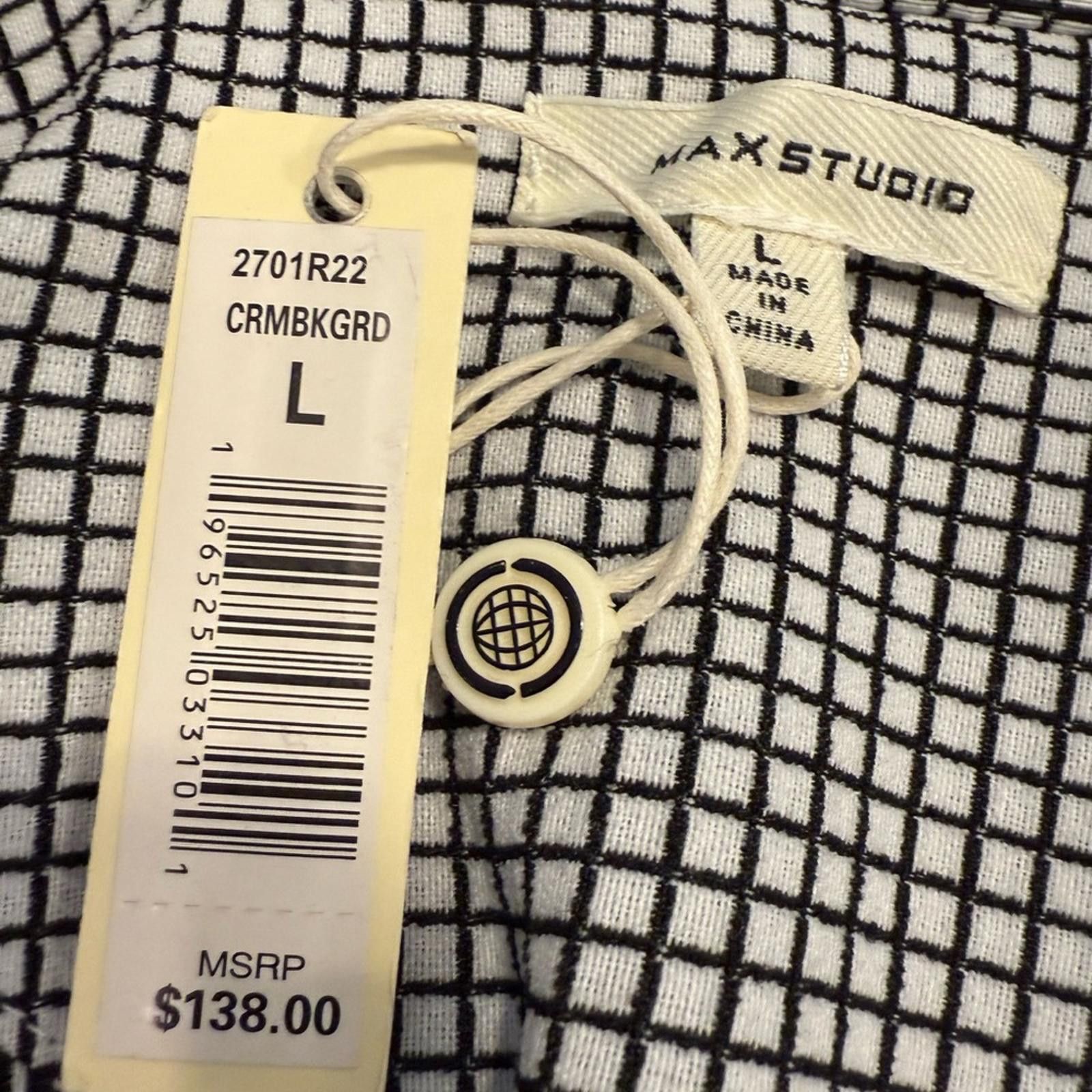 Other Max Studio blazer monochromatic black & white plaid SZ LG Size L / US 10 / IT 46 - 5 Thumbnail