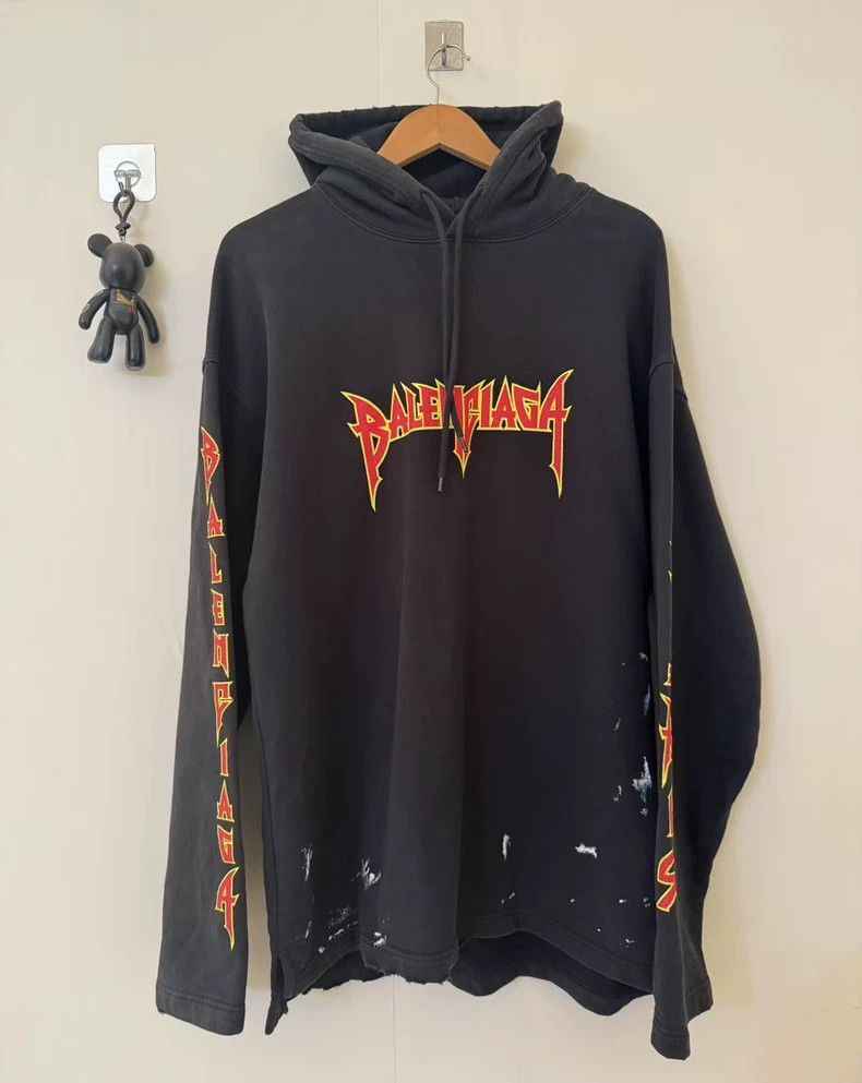 Balenciaga Balenciaga Flame Logo Hoodie - dmc Size US S / EU 44-46 / 1 - 1 Thumbnail