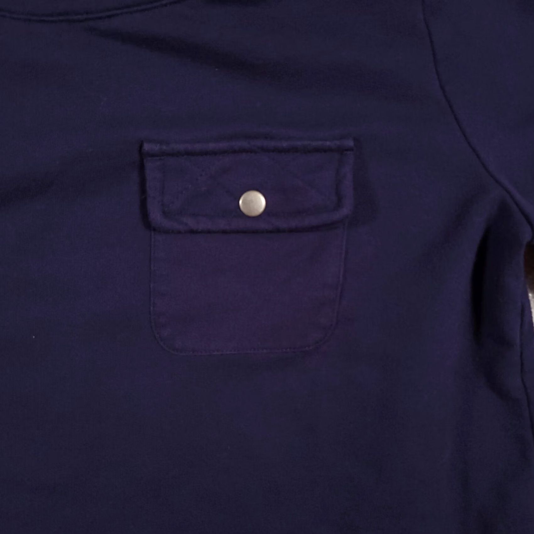 Vintage Chico's Shirt Women’s 1 US Medium Navy Blue 3/4 Sleeve Heavy Knit Casual Pocket Shirt Size M / US 6-8 / IT 42-44 - 4 Thumbnail