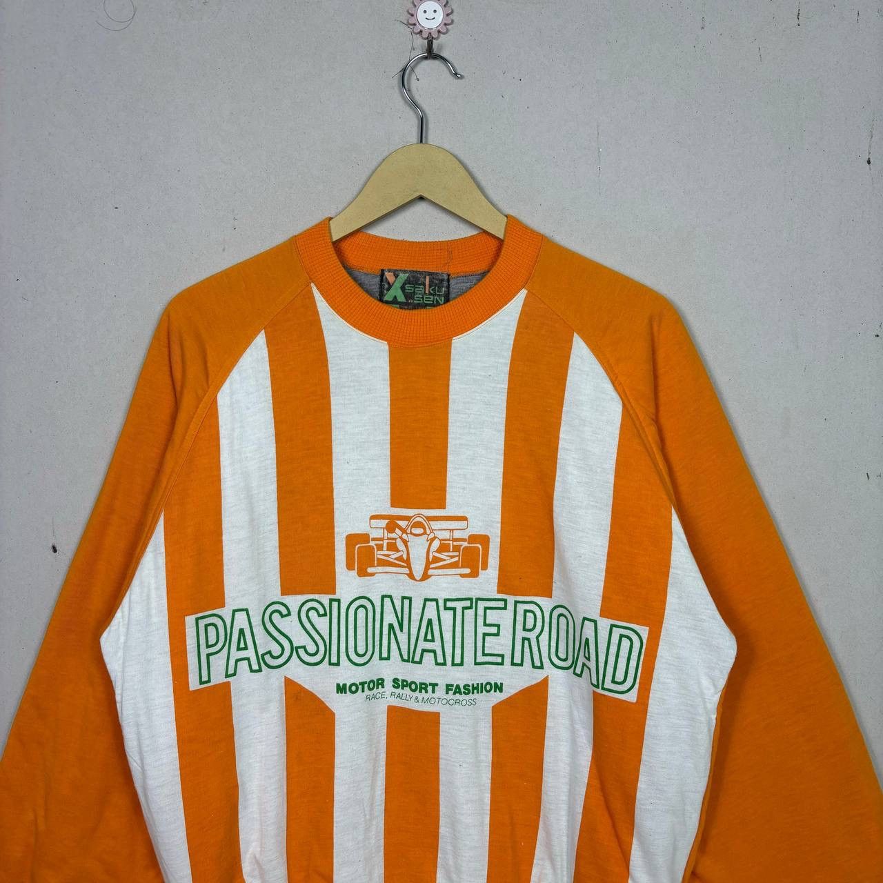 Formula 1 Vintage 90s Sakusen Japanese Racing Sweatshirt Orange F1 M Size US L / EU 52-54 / 3 - 3 Thumbnail