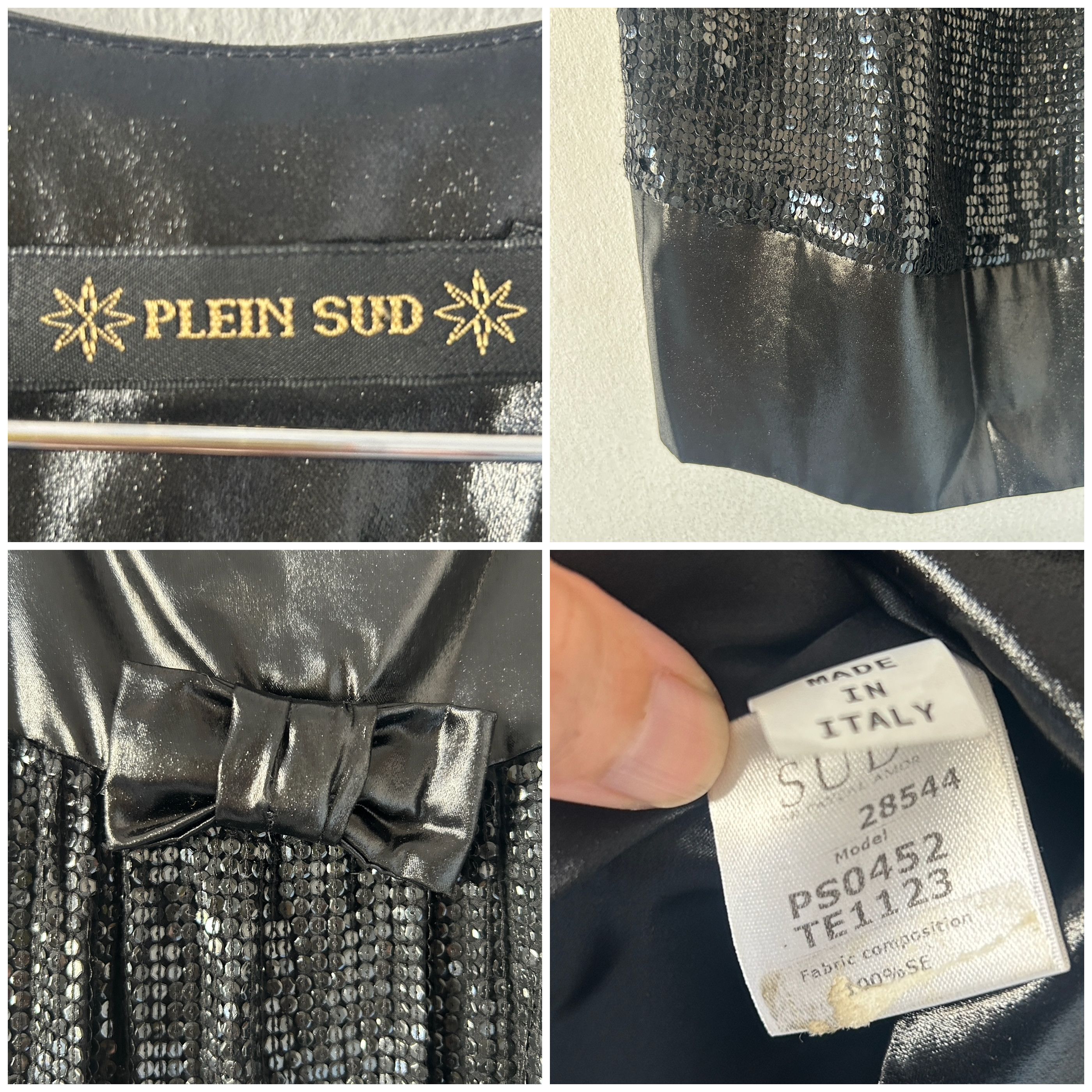 plein sud Vintage y2k Plein Sud Sequin Silk Party Sheath Dress Size S / US 4 / IT 40 - 9 Thumbnail