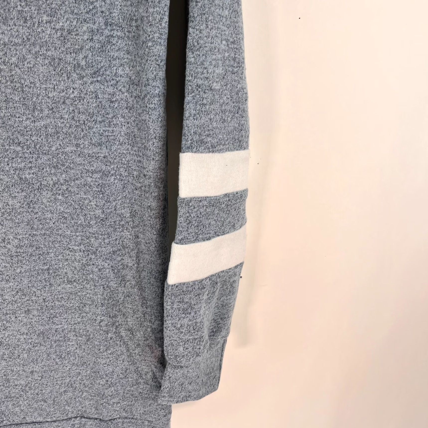 Vintage Mix She Long Sleeve Sweatshirt Womens Size Small Gray Striped Knit Cotton Blend Polyester Spandex Sweatshirt Women XS-XL Size S / US 4 / IT 40 - 3 Thumbnail