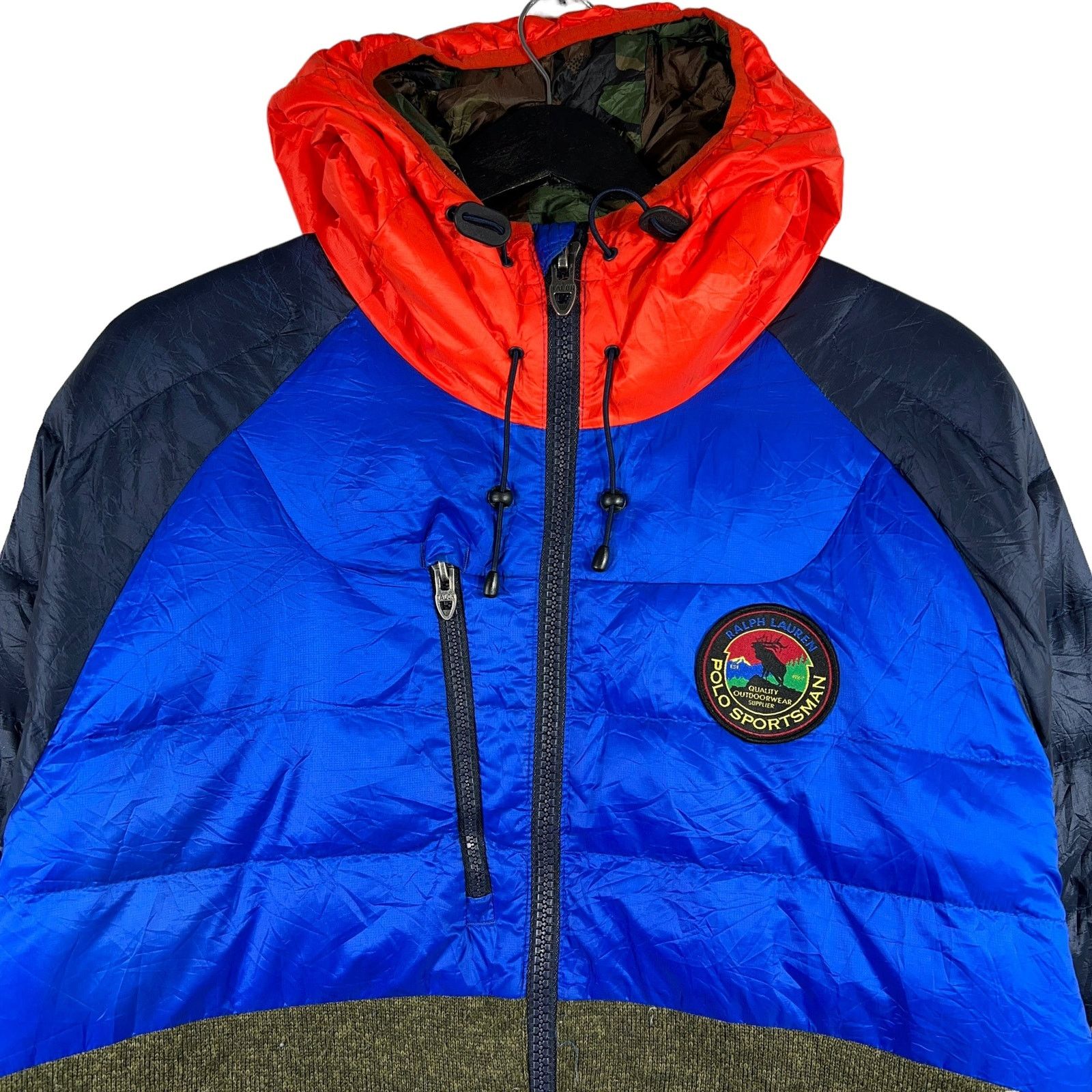 Vintage Polo Ralph Lauren Sportsmen Full Zip Hoodie Puffer Jacket Size US L / EU 52-54 / 3 - 2 Thumbnail