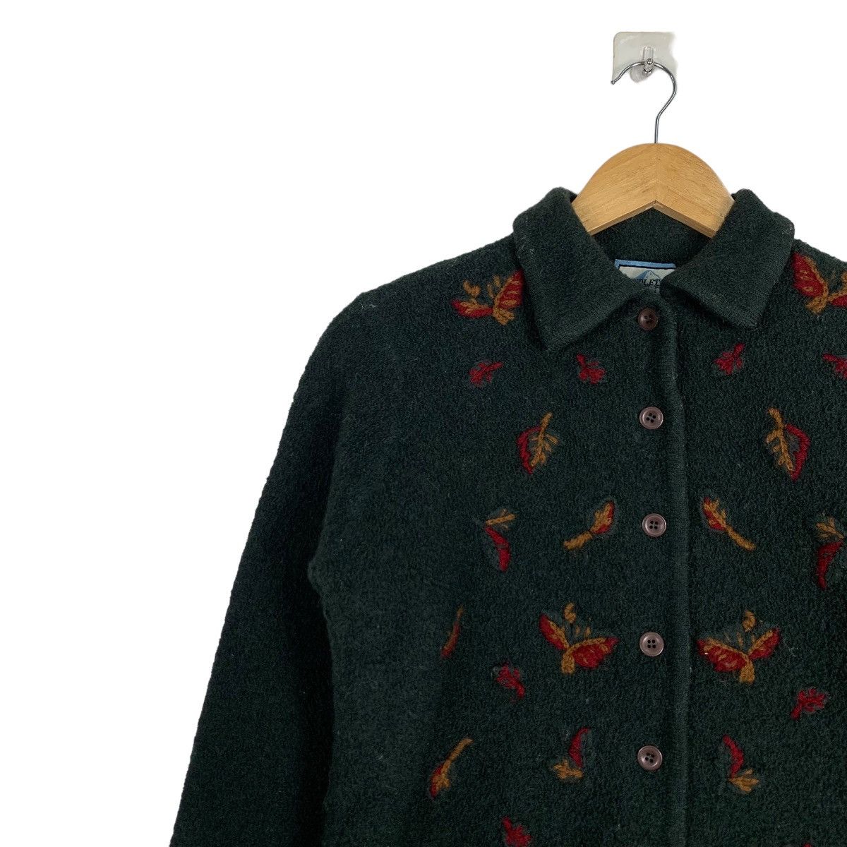 Pendleton PENDLETON Embroidery Logo Dark Green Wool Jacket #1081-C49 Size XL / US 12-14 / IT 48-50 - 6 Thumbnail