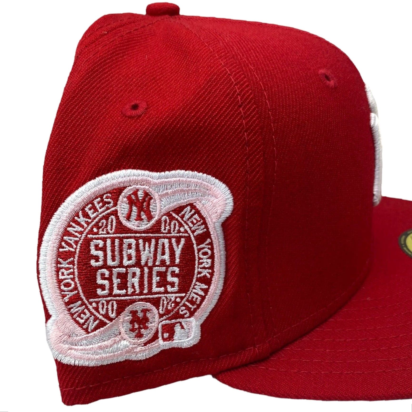 New Era VINTAGE 7 5/8 NOHO EXCLUSIVE NY YANKEES JAE TIPS 2000 SUBWAY SERIES RED RARE PINK UV Baseball Cap Mens Size ONE SIZE - 2 Thumbnail