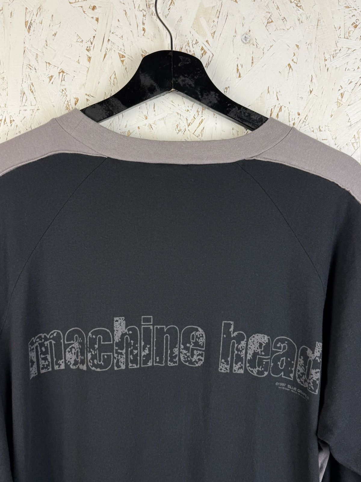Band Tees 90s Vintage Machine Head 1997 Blue Grape Metal Long Sleeve Size US XL / EU 56 / 4 - 8 Thumbnail
