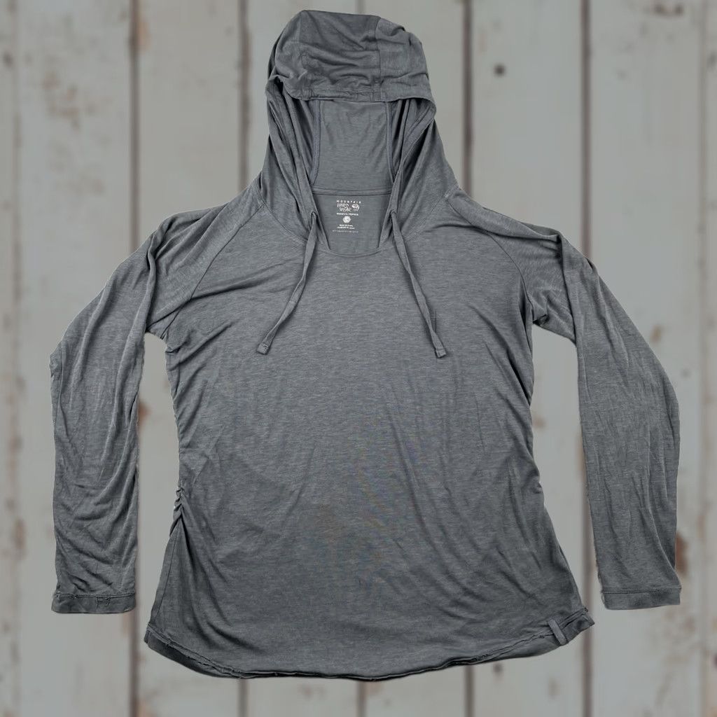 Vintage Rocky Mountain Hardwear Women’s L/XL Ultra Thin Hooded Long Sleeve Gray Soft T-Shirt Pullover Activewear climber hiking running gym nature Size XL / US 12-14 / IT 48-50 - 1 Thumbnail