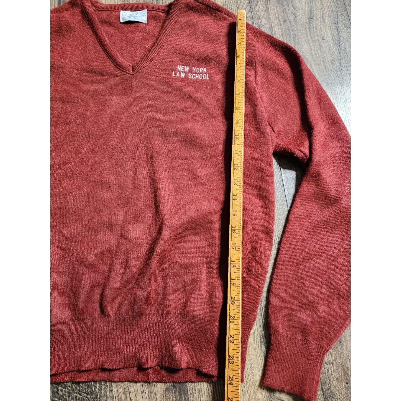 Vintage VINTAGE 70s Mens L New York Law School NYLS Acrylic Sweater Size US L / EU 52-54 / 3 - 3 Thumbnail