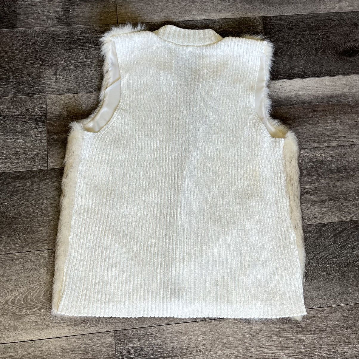 Vintage Vintage Y2K Rebecca Malone Faux Rabbit Fur Sleeveless Vest Size S / US 4 / IT 40 - 3 Thumbnail