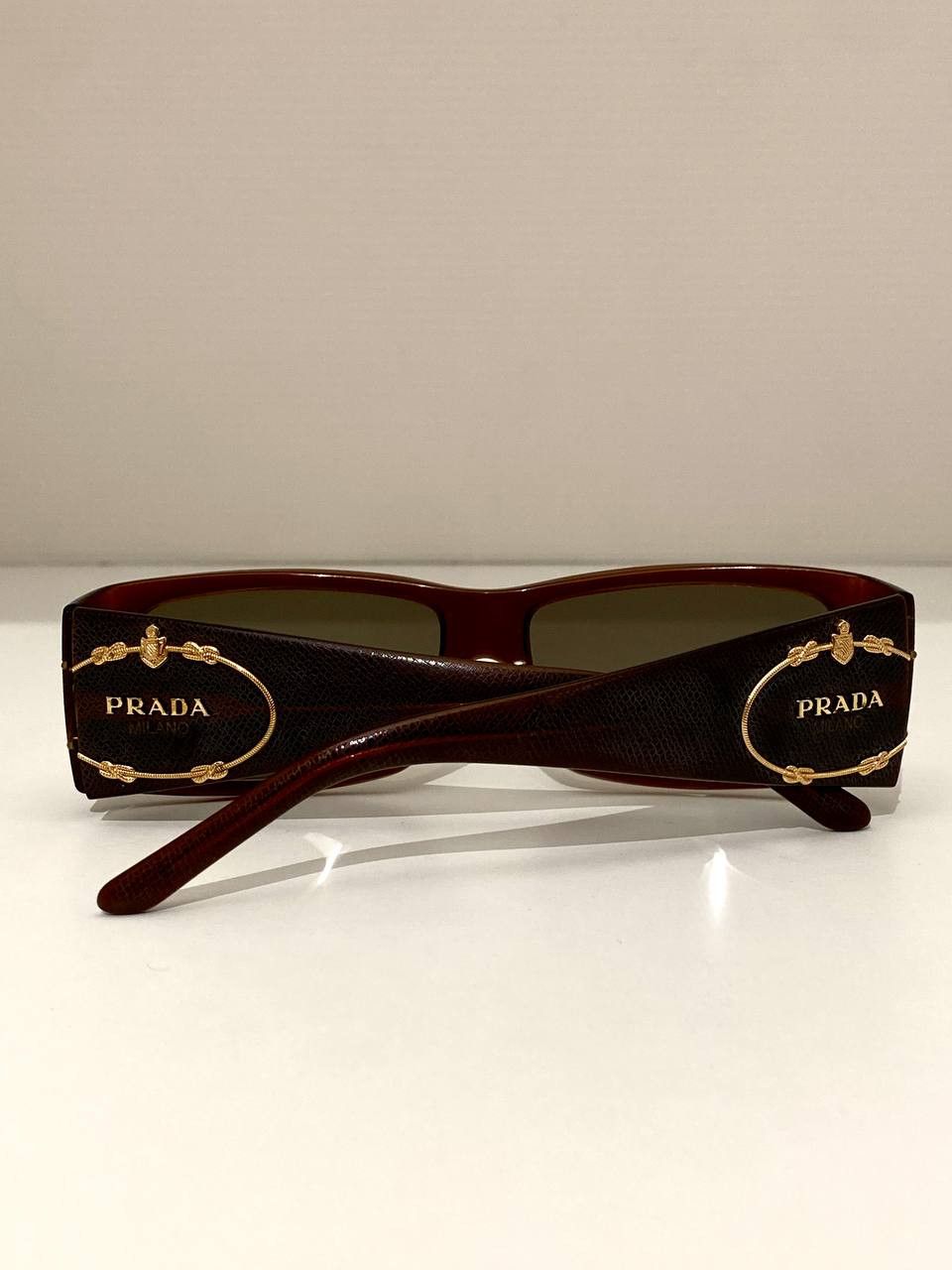 Prada PRADA Milano Logo Saffiano Retro Shield Sunglasses Vintage Size ONE SIZE - 8 Thumbnail